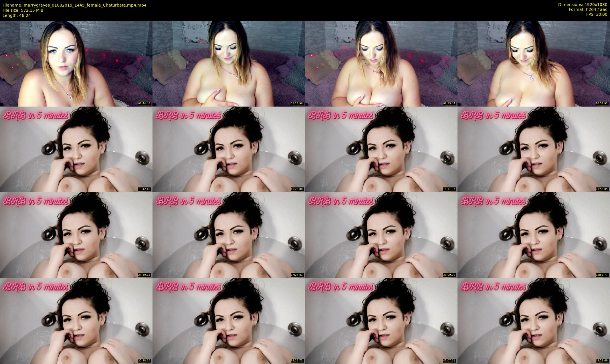 marrygrayes — 47 minute Chaturbate female cam show recording, 1080p, Aug 1, 2019