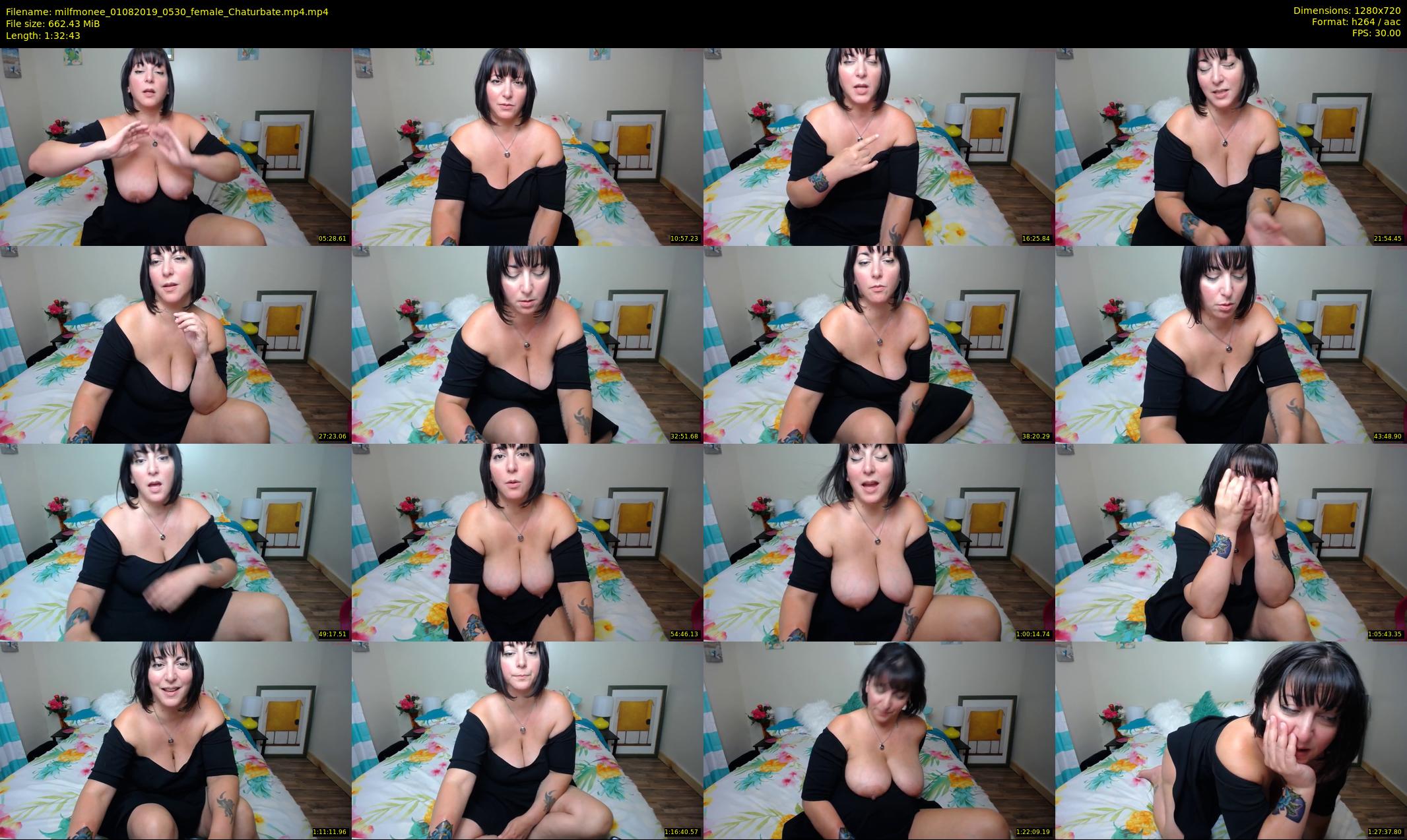 milfmonee — 93 minute Chaturbate female cam show recording, 720p, Aug 1, 2019