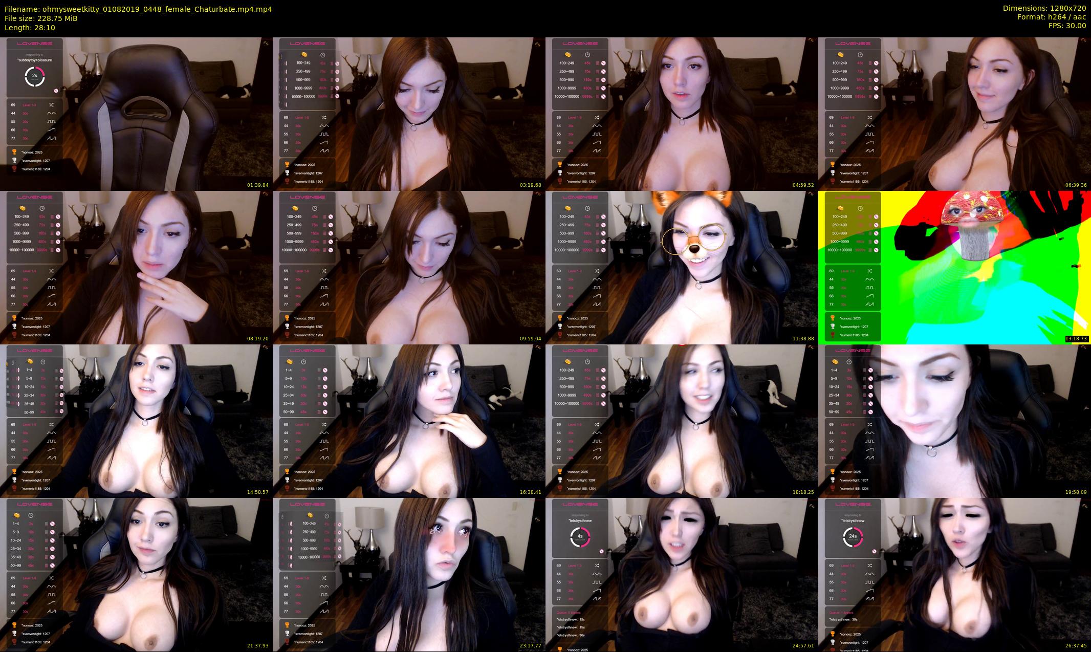 ohmysweetkitty — 29 minute Chaturbate female cam show recording, 720p, Aug 1, 2019