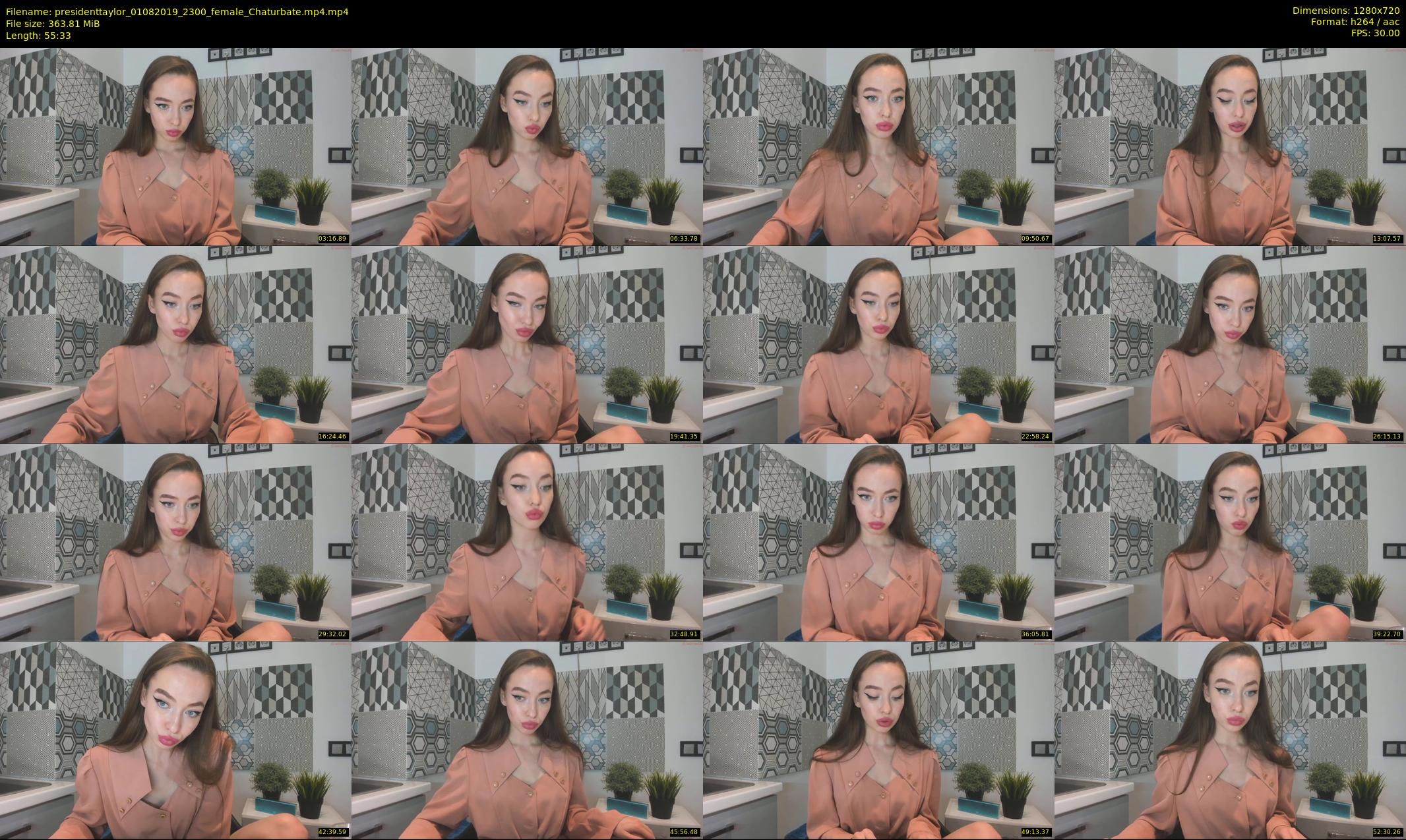 presidenttaylor — 56 minute Chaturbate female cam show recording, 720p, Aug 1, 2019