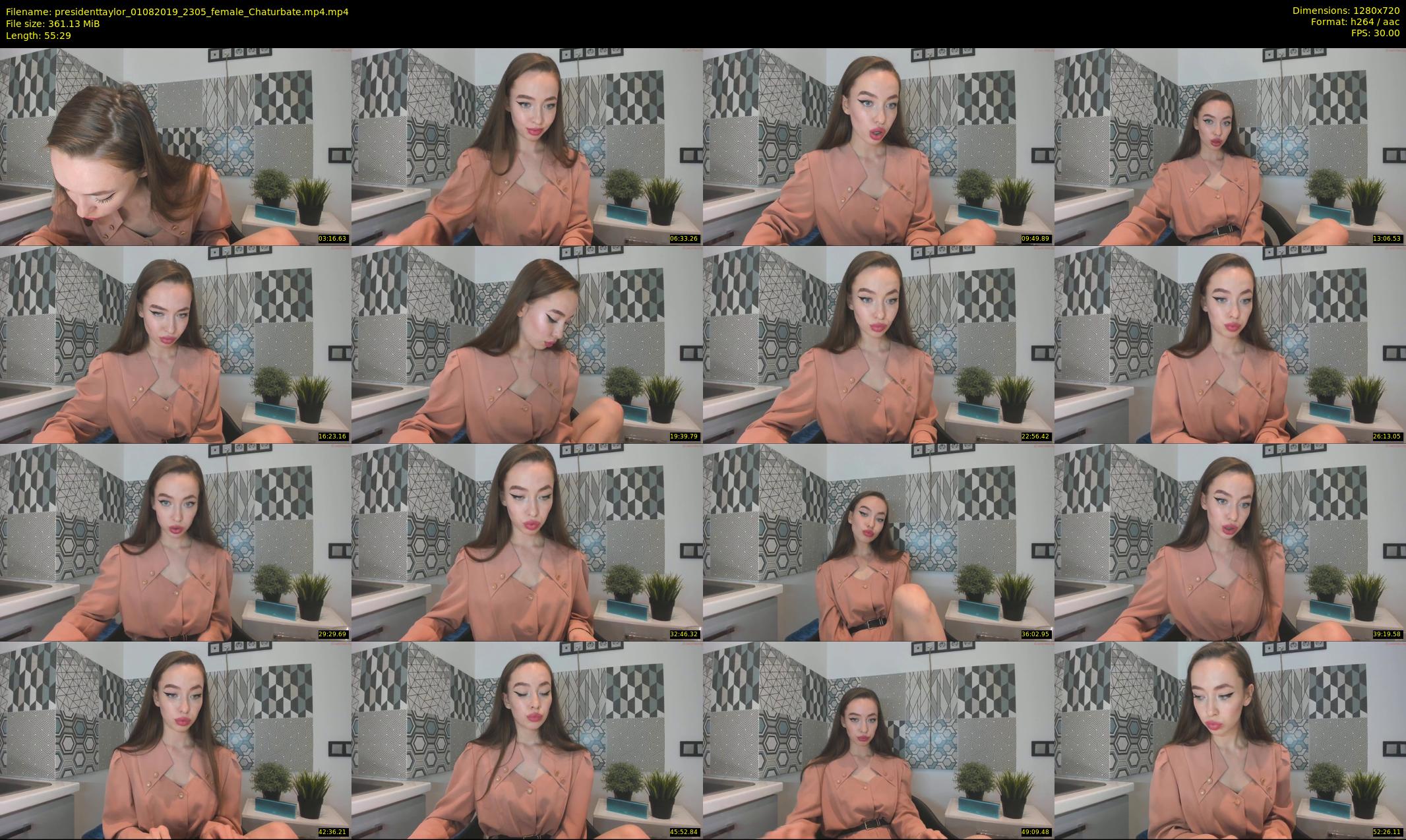 presidenttaylor — 56 minute Chaturbate female cam show recording, 720p, Aug 1, 2019