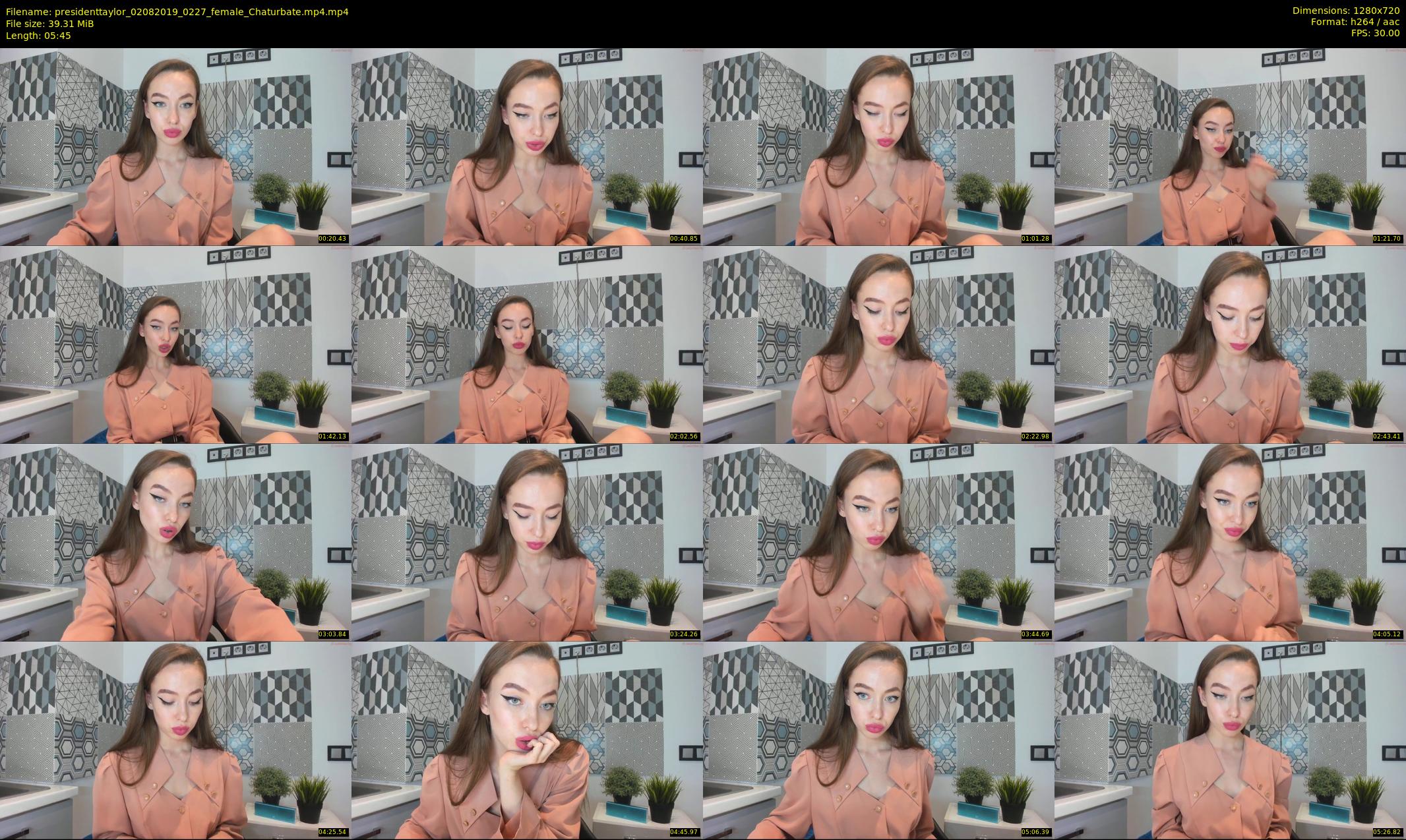 presidenttaylor — 6 minute Chaturbate female cam show recording, 720p, Aug 2, 2019