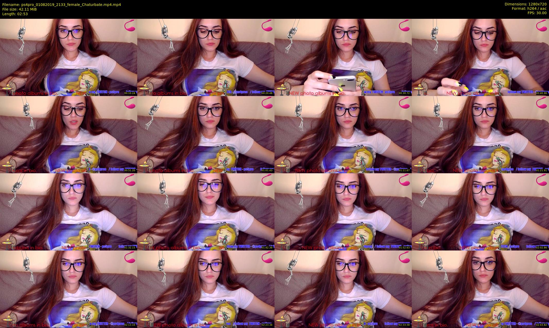 ps4pro — 3 minute Chaturbate female cam show recording, 720p, Aug 1, 2019