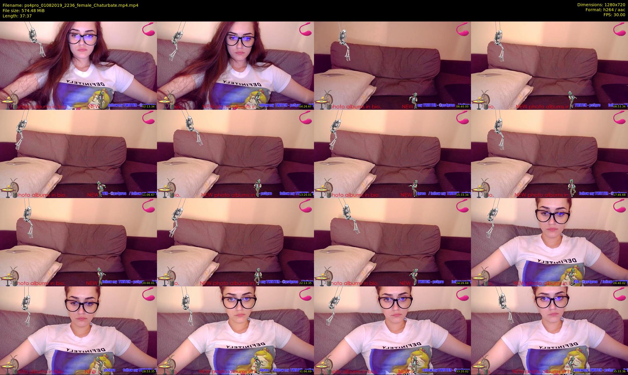 ps4pro — 38 minute Chaturbate female cam show recording, 720p, Aug 1, 2019