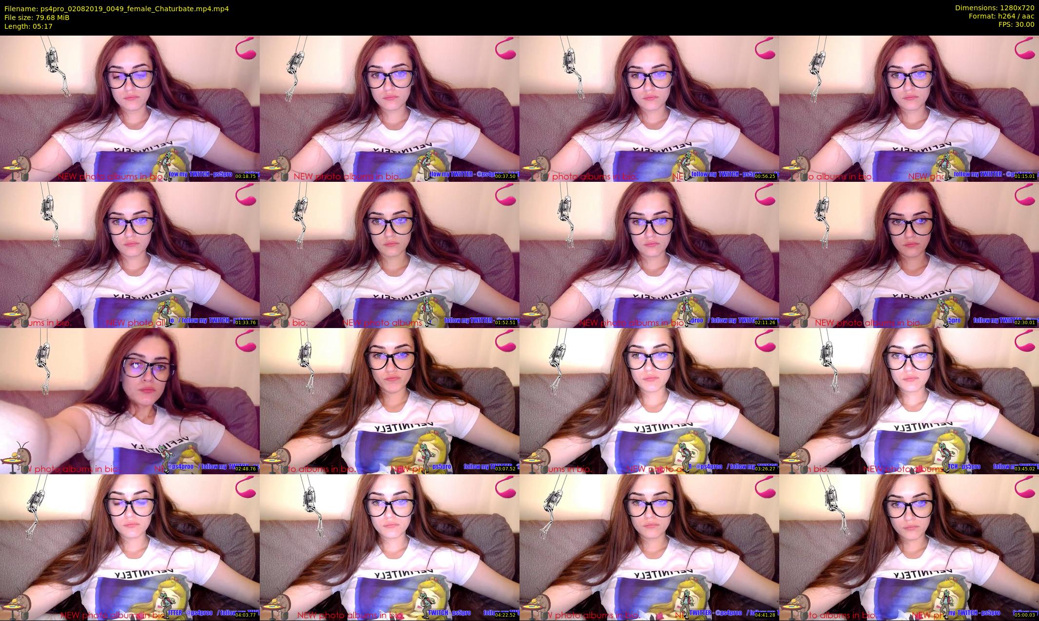ps4pro — 6 minute Chaturbate female cam show recording, 720p, Aug 2, 2019