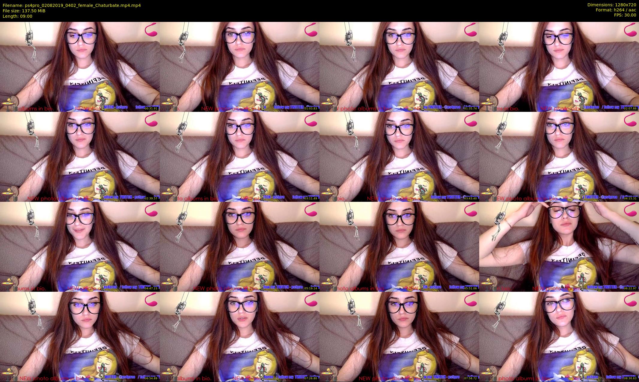 ps4pro — 9 minute Chaturbate female cam show recording, 720p, Aug 2, 2019