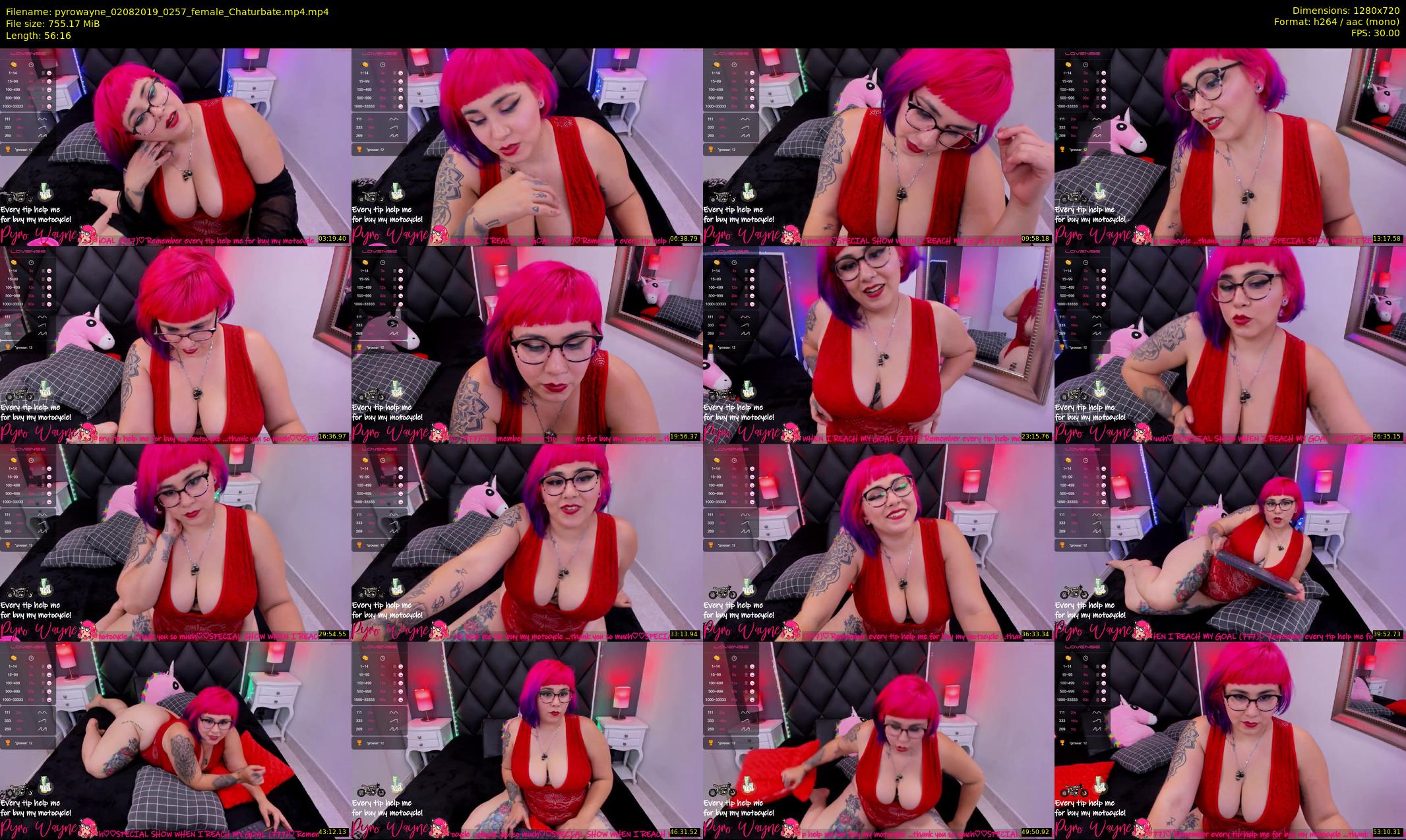 pyrowayne — 57 minute Chaturbate female cam show recording, 720p, Aug 2, 2019