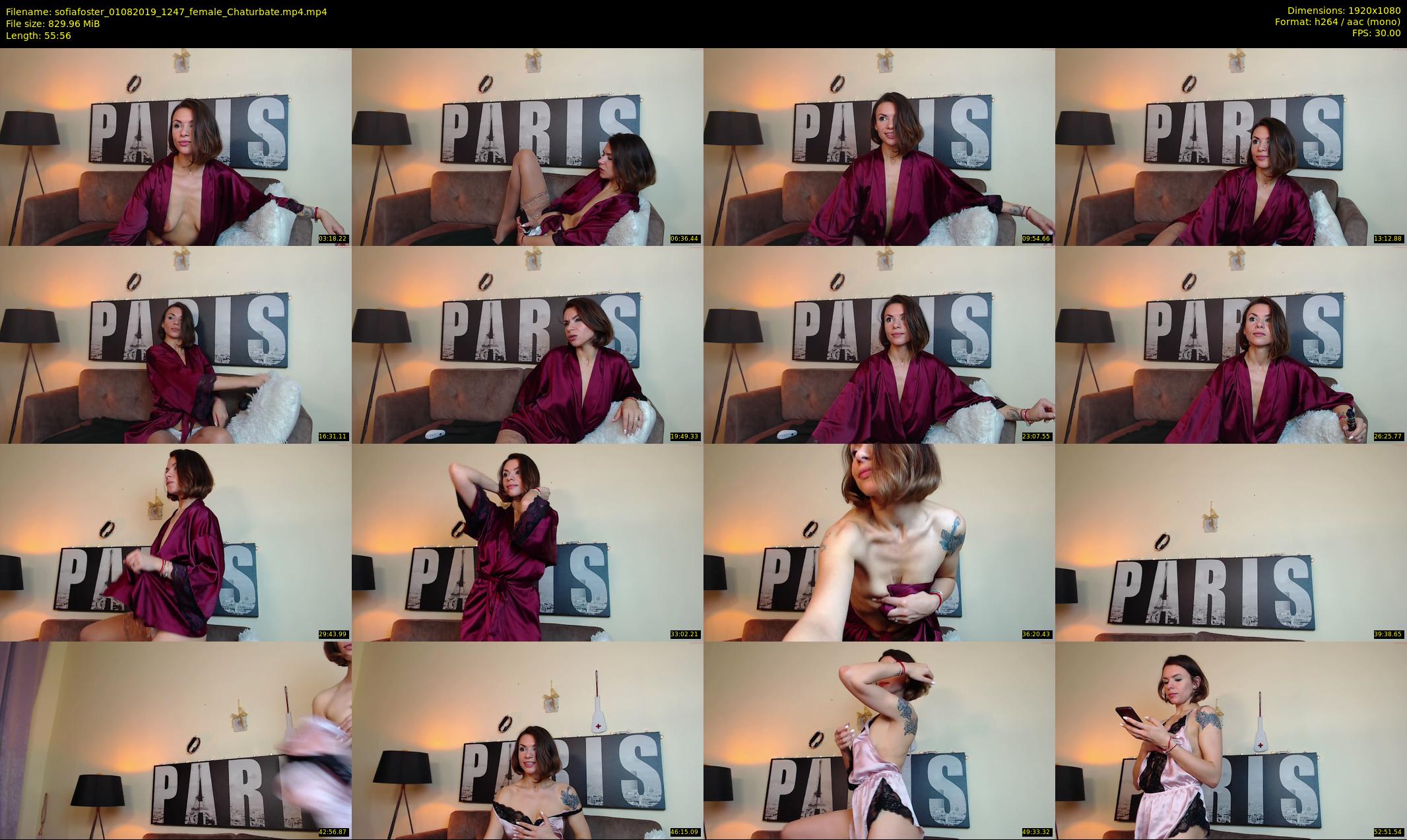 sofiafoster — 56 minute Chaturbate female cam show recording, 1080p, Aug 1, 2019