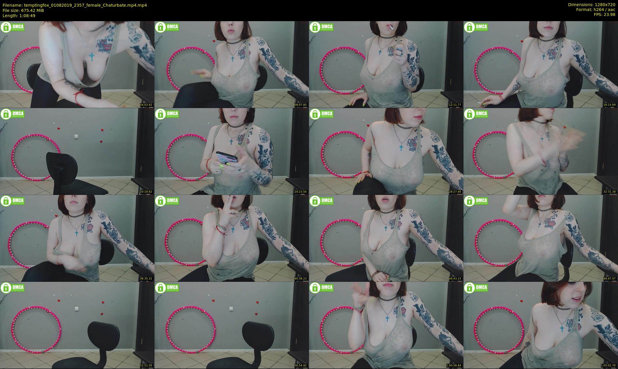 temptingfox — 69 minute Chaturbate female cam show recording, 720p, Aug 1, 2019