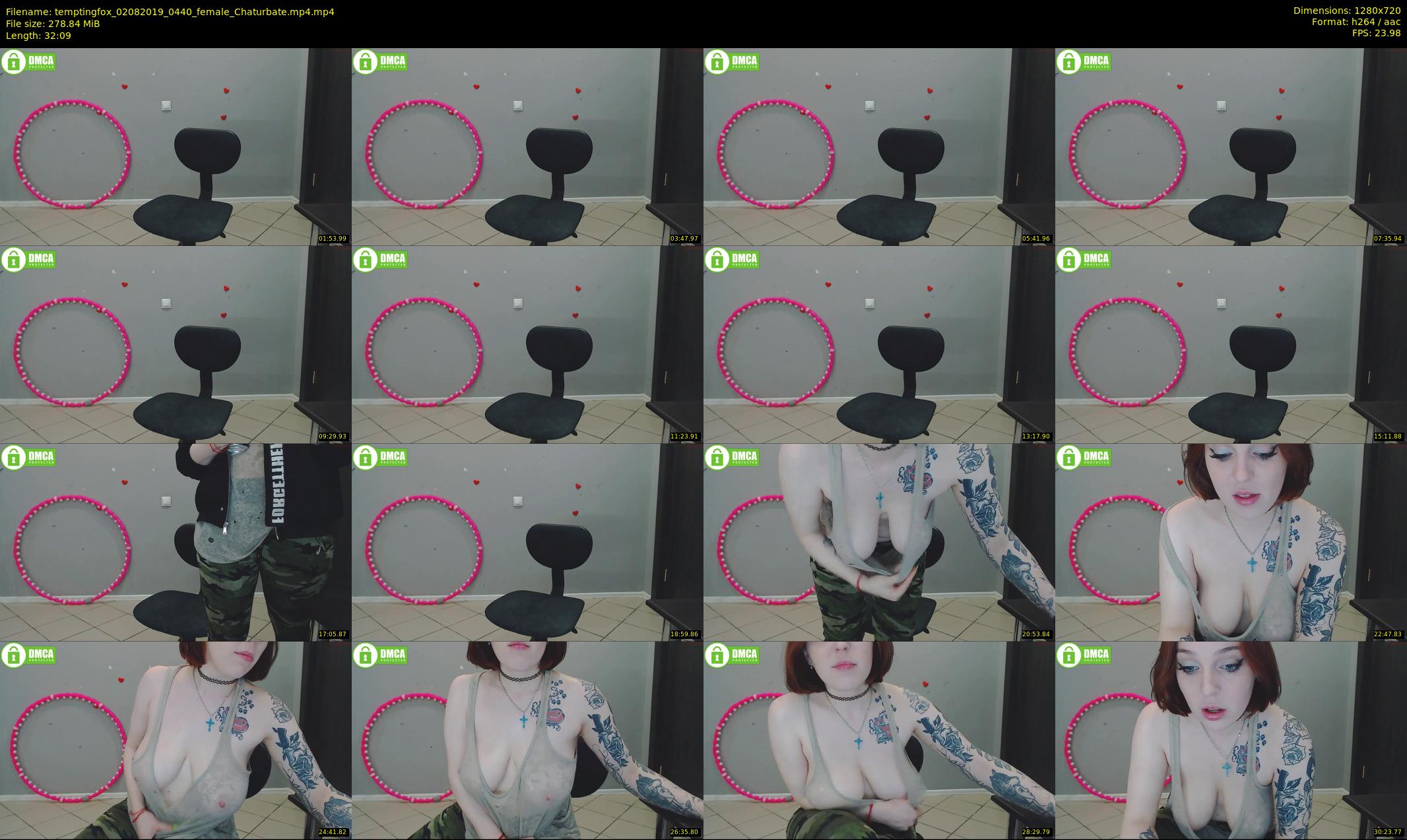 temptingfox — 33 minute Chaturbate female cam show recording, 720p, Aug 2, 2019