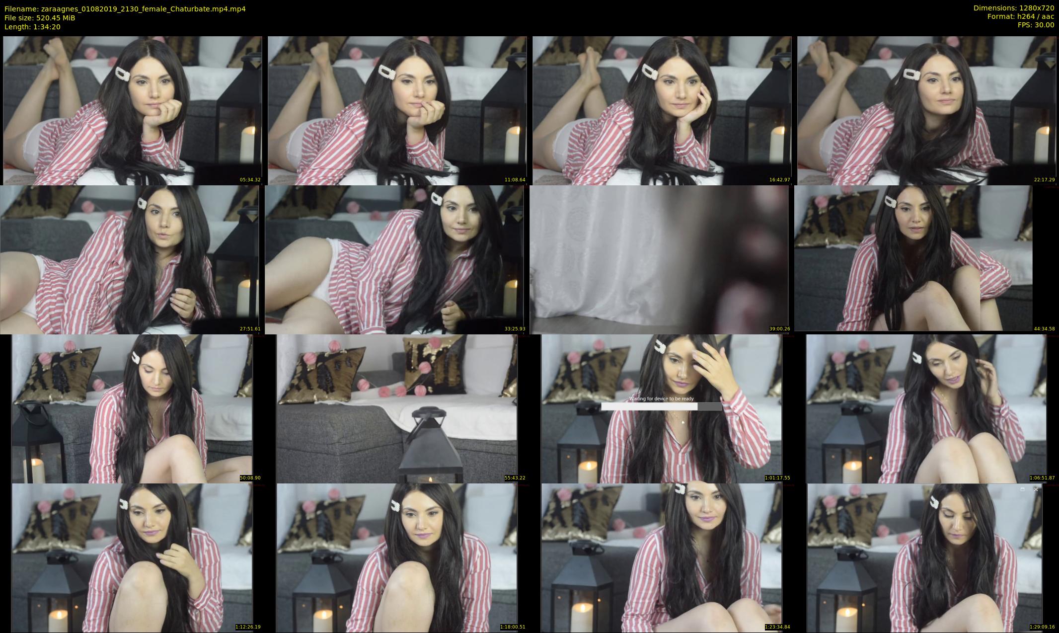 zaraagnes — 95 minute Chaturbate female cam show recording, 720p, Aug 1, 2019