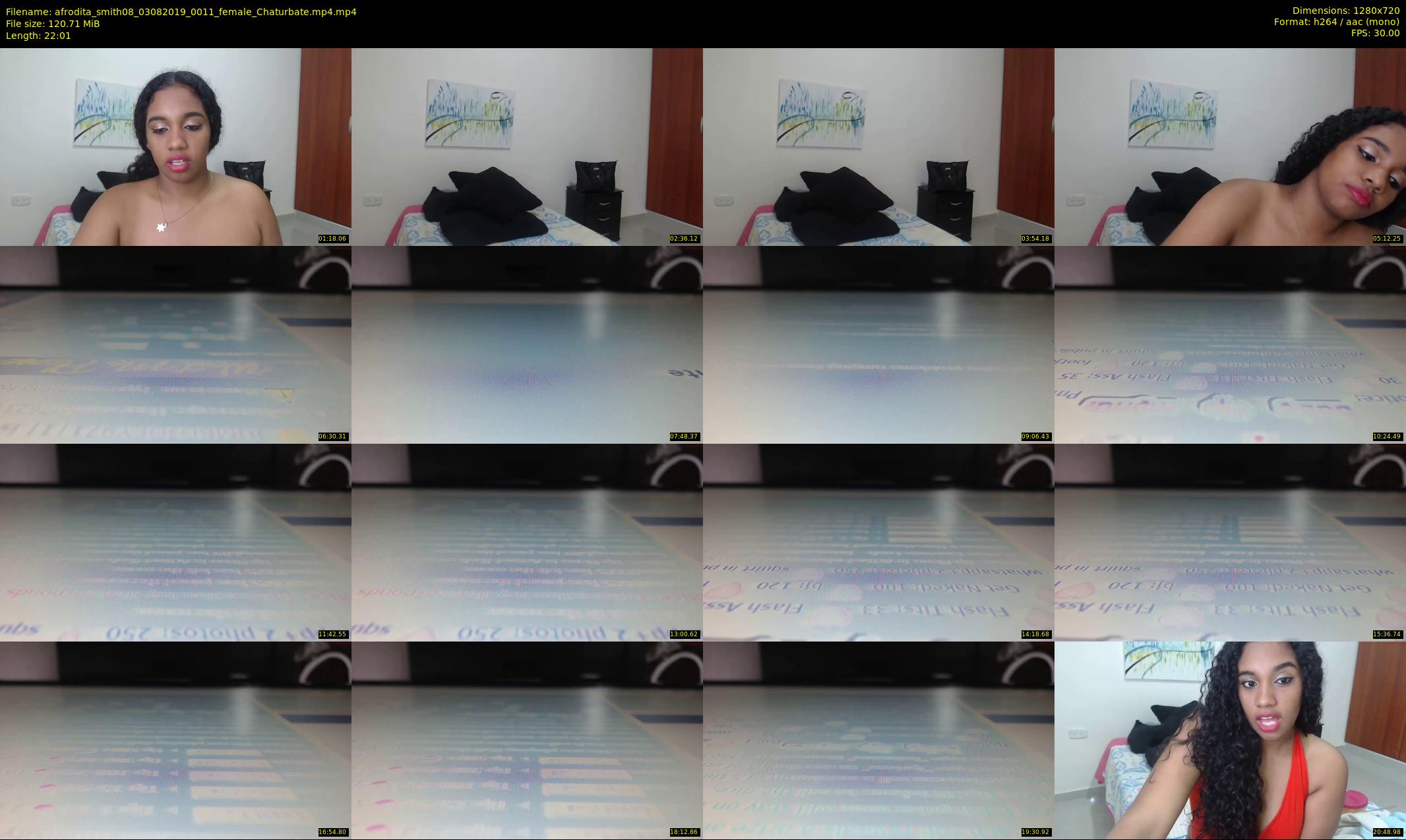 afrodita_smith08 — 23 minute Chaturbate female cam show recording, 720p, Aug 3, 2019