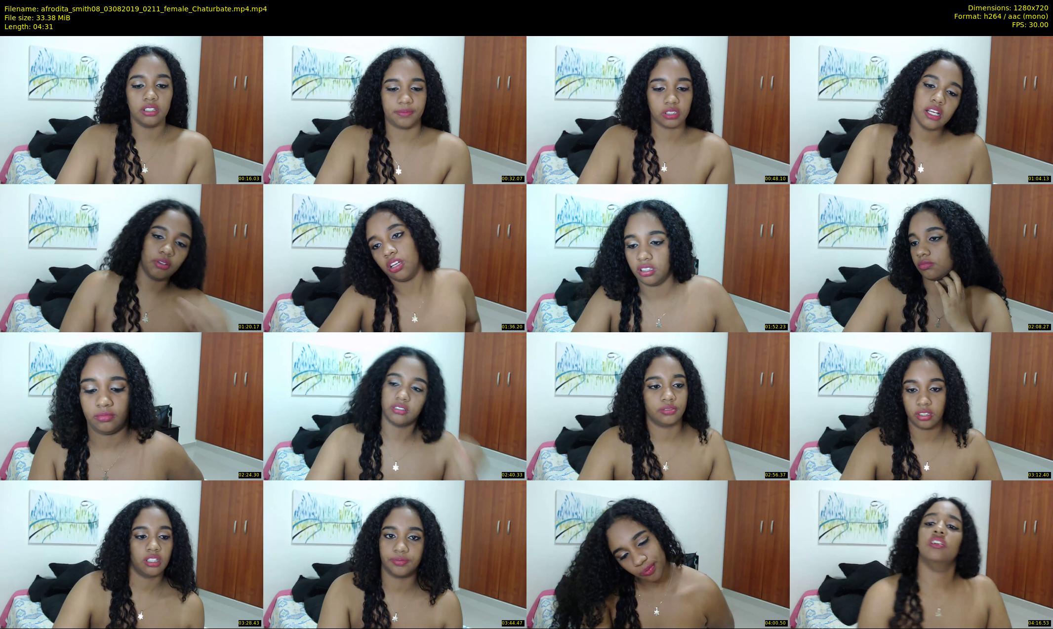 afrodita_smith08 — 5 minute Chaturbate female cam show recording, 720p, Aug 3, 2019