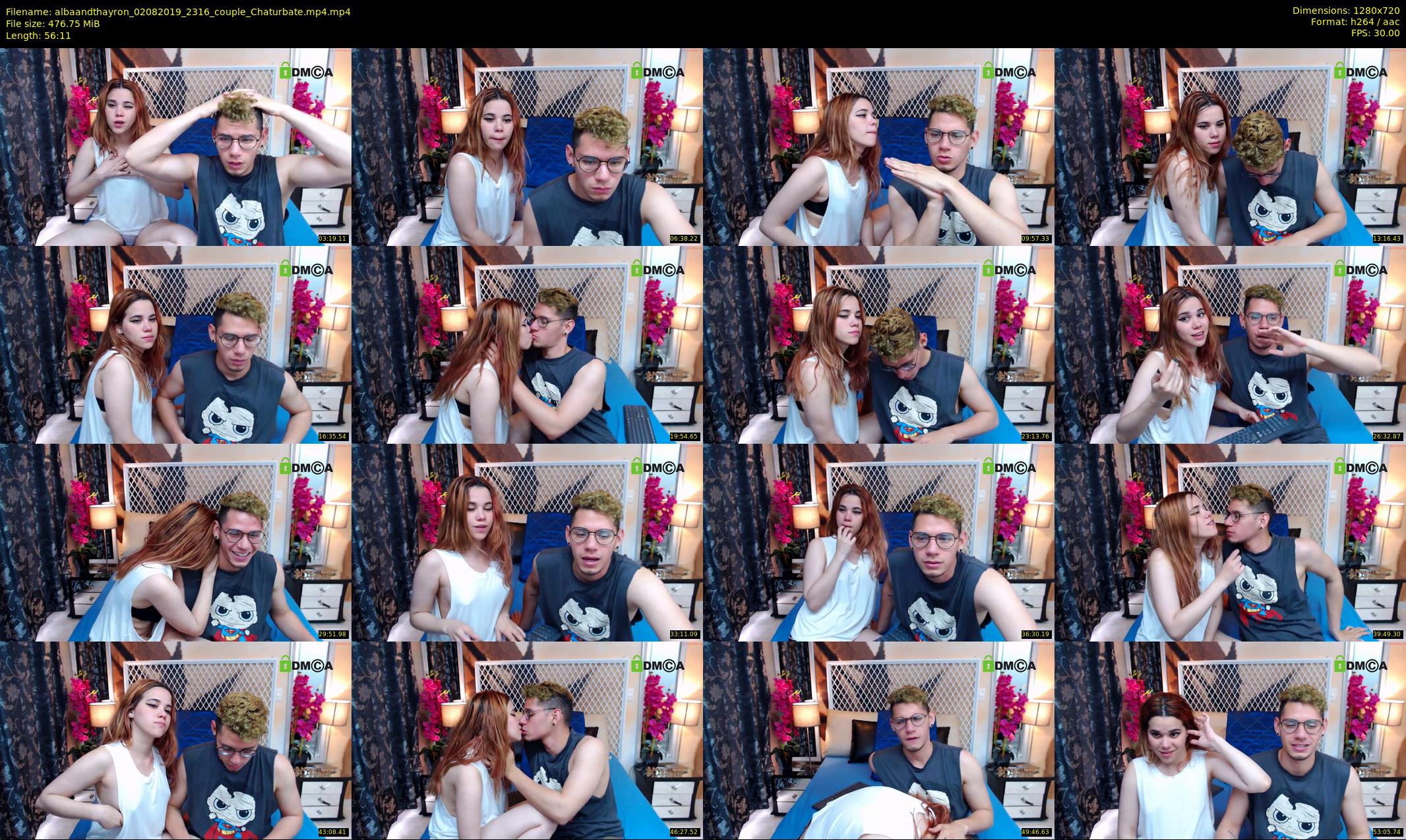 albaandthayron — 57 minute Chaturbate couple cam show recording, 720p, Aug 2, 2019