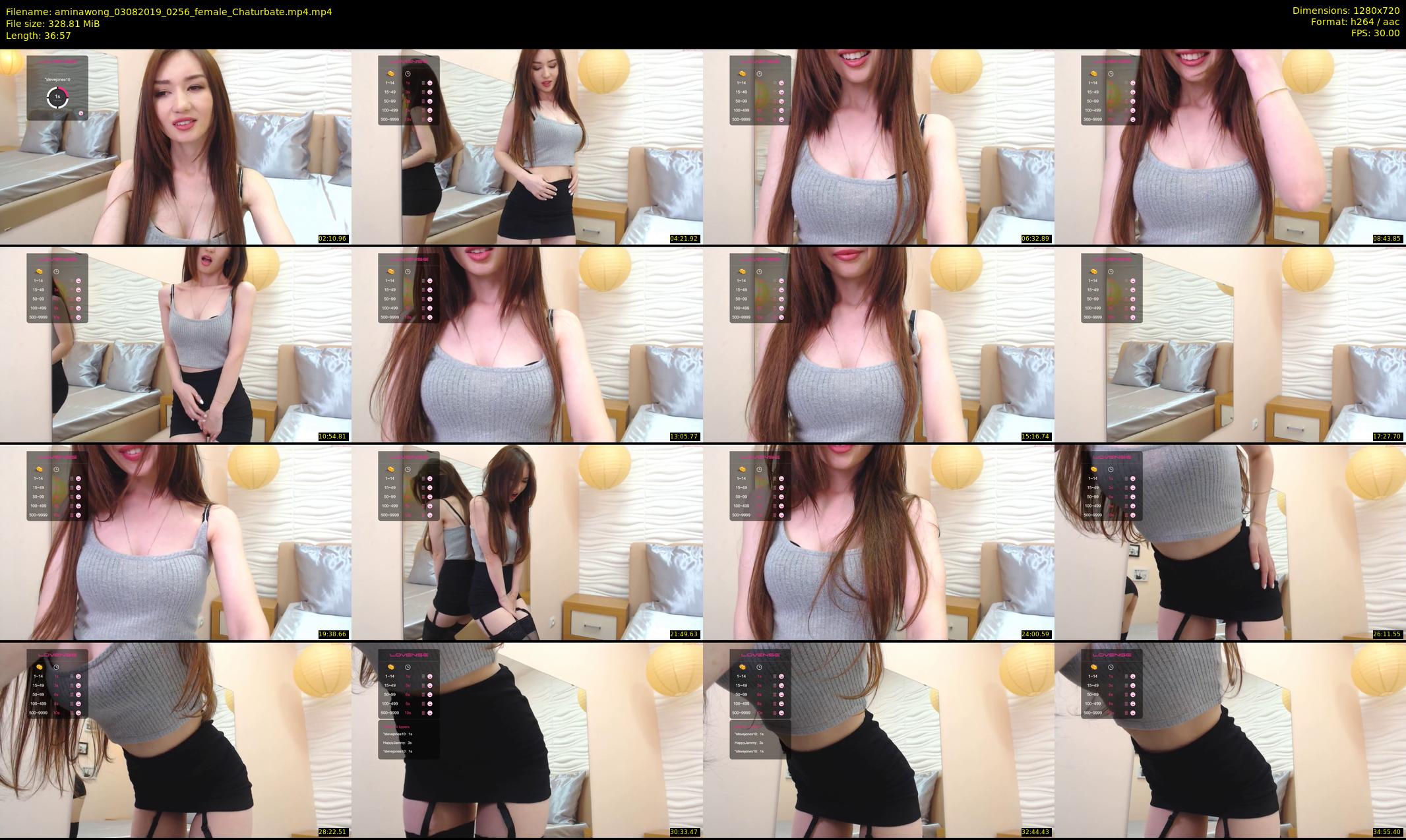 aminawong — 37 minute Chaturbate female cam show recording, 720p, Aug 3, 2019