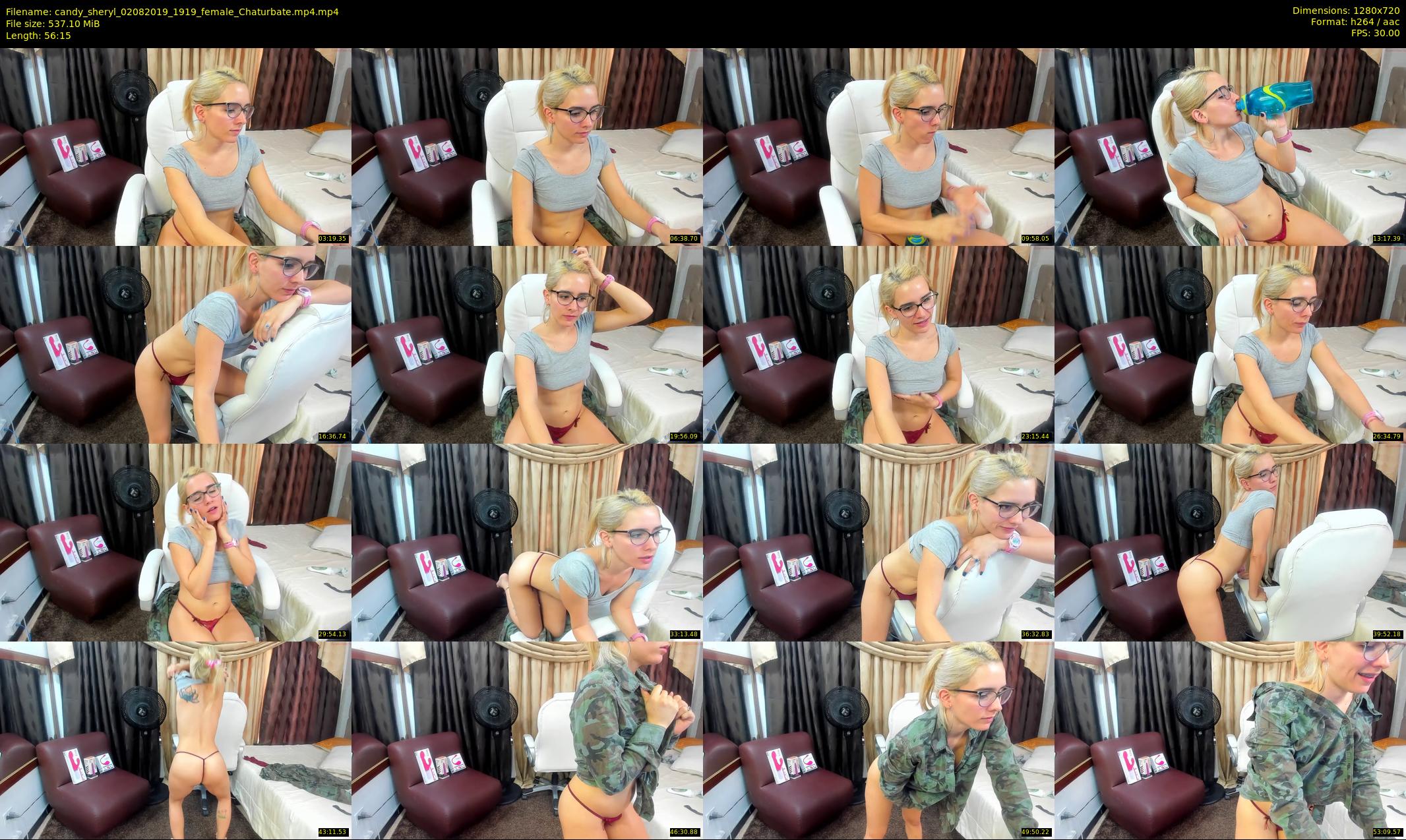 candy_sheryl — 57 minute Chaturbate female cam show recording, 720p, Aug 2, 2019