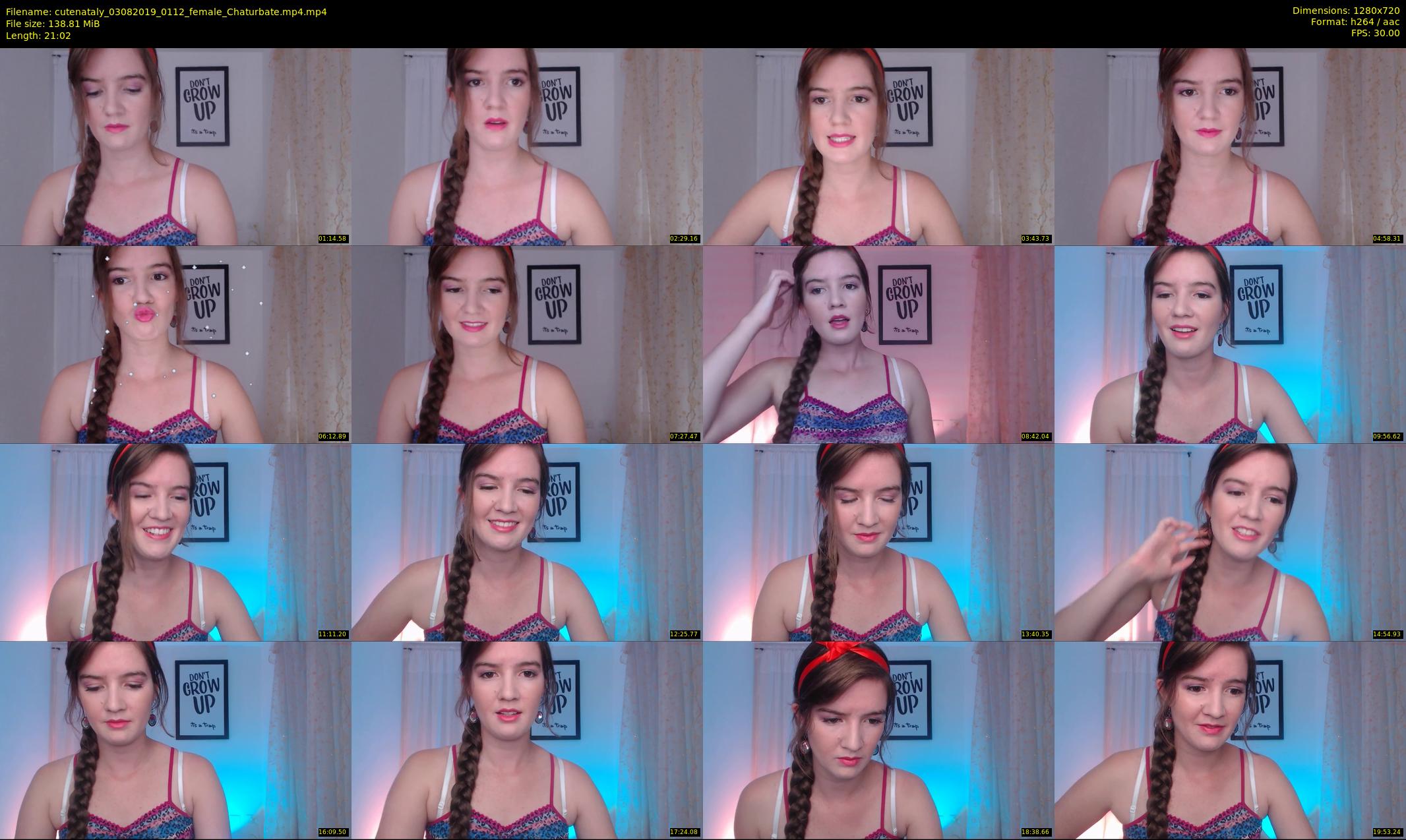 cutenataly — 22 minute Chaturbate female cam show recording, 720p, Aug 3, 2019