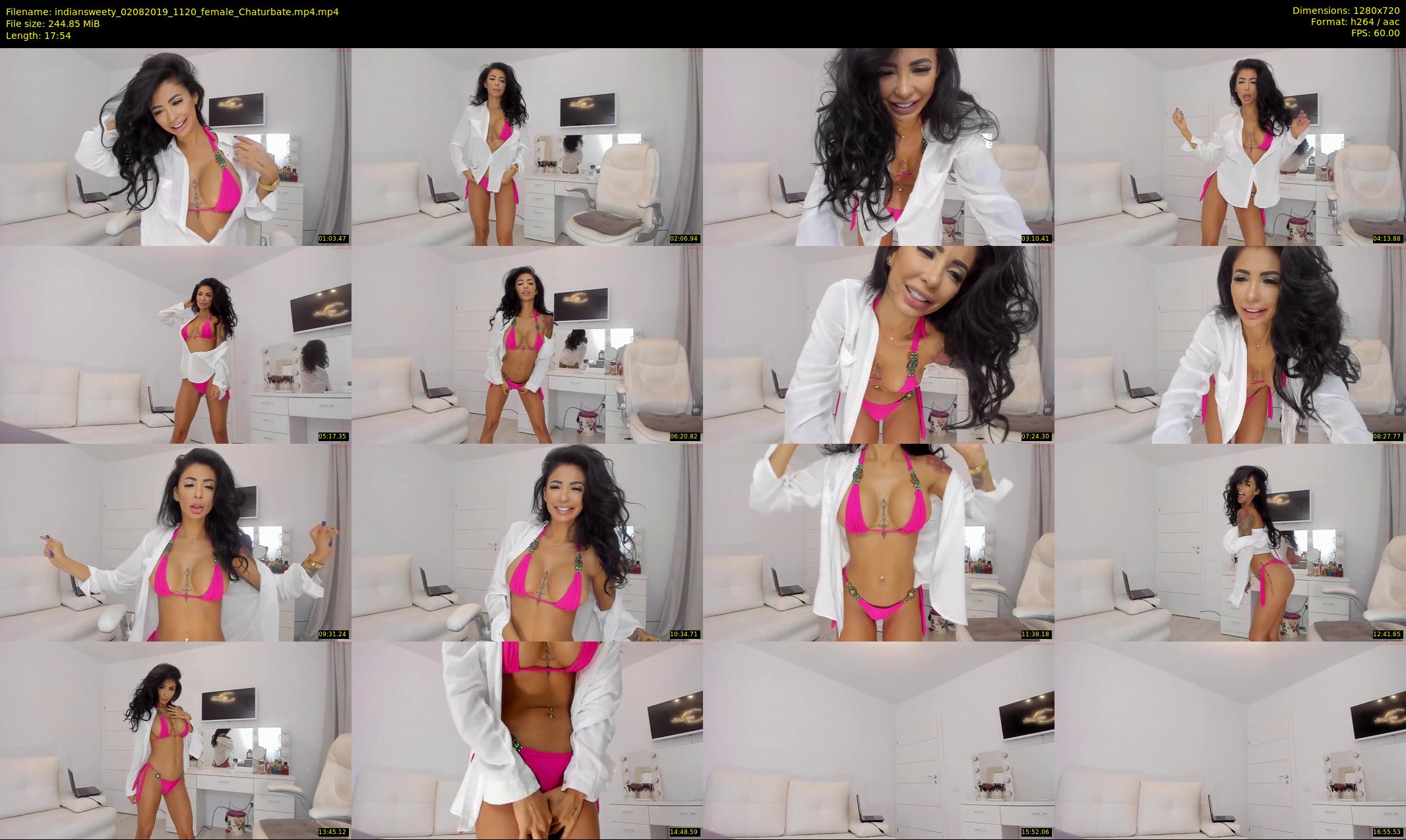 indiansweety — 18 minute Chaturbate female cam show recording, 720p, Aug 2, 2019