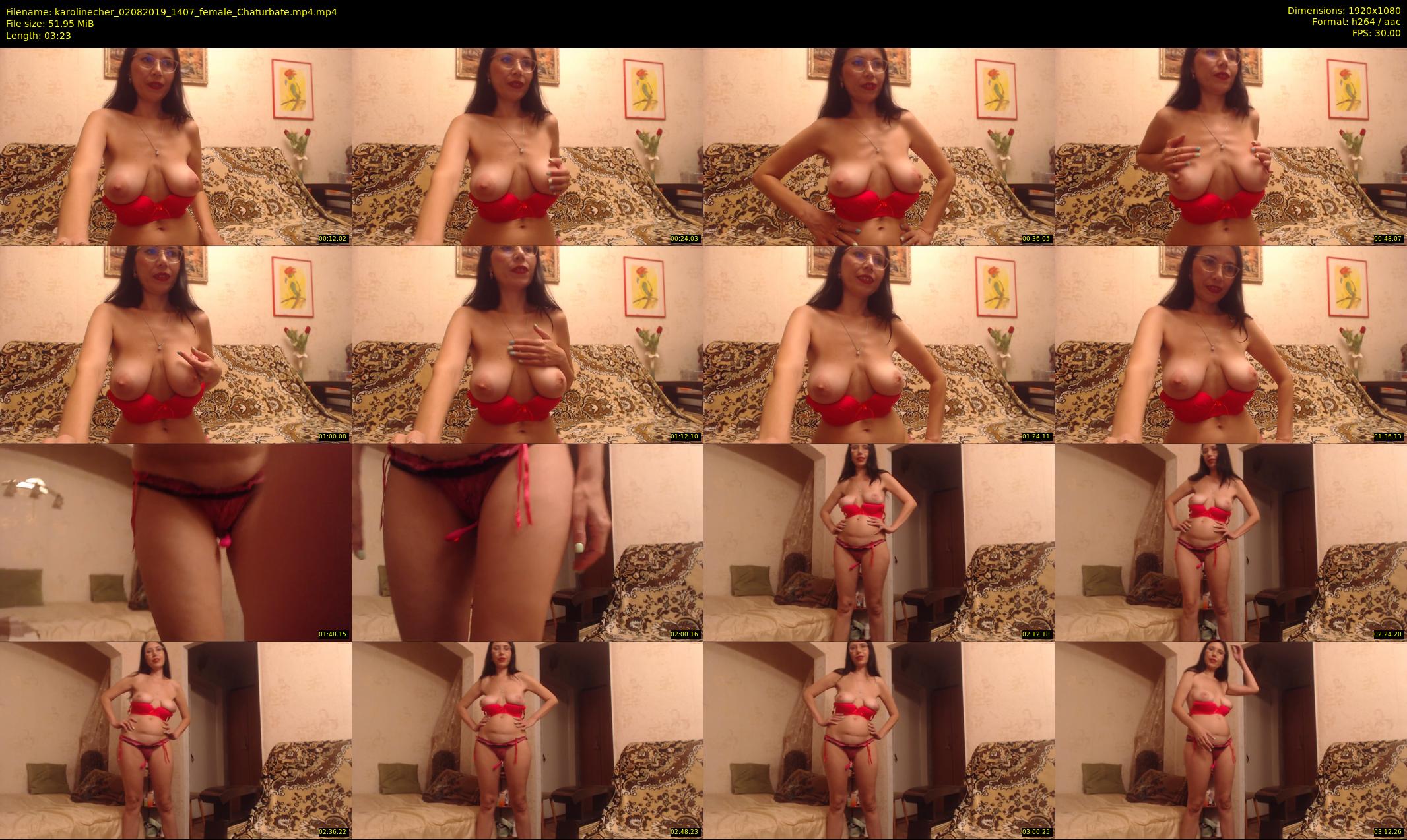karolinecher — 4 minute Chaturbate female cam show recording, 1080p, Aug 2, 2019
