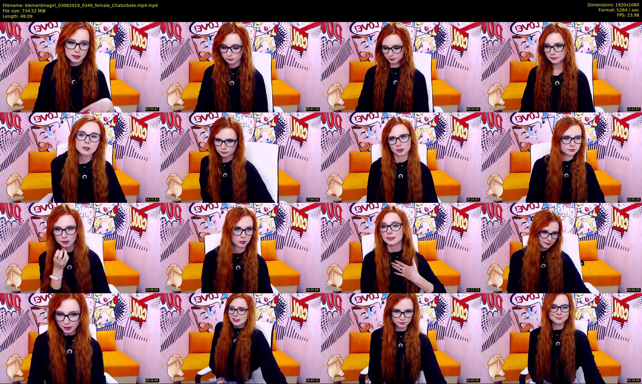 klementinagirl — 49 minute Chaturbate female cam show recording, 1080p, Aug 3, 2019
