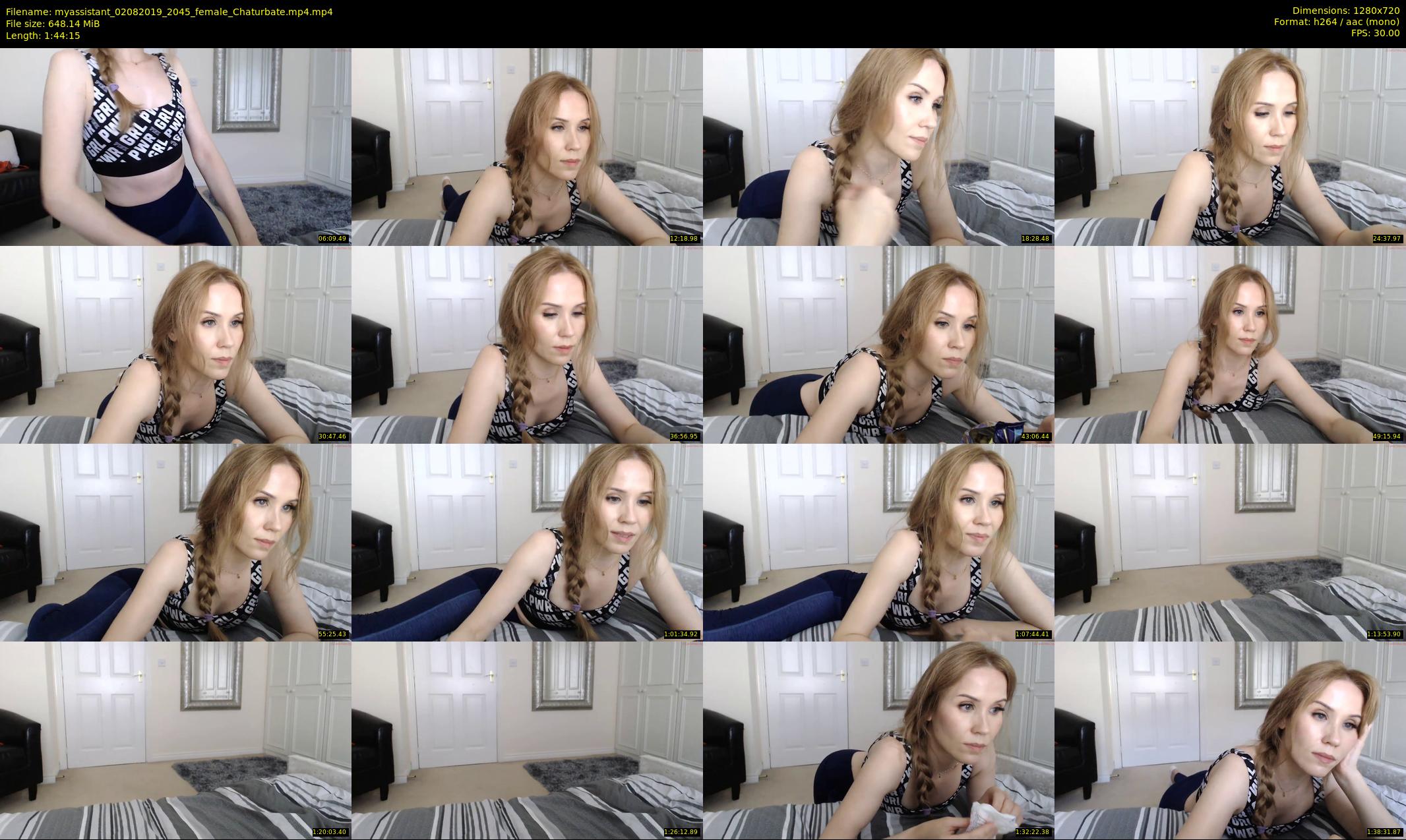 myassistant — 105 minute Chaturbate female cam show recording, 720p, Aug 2, 2019
