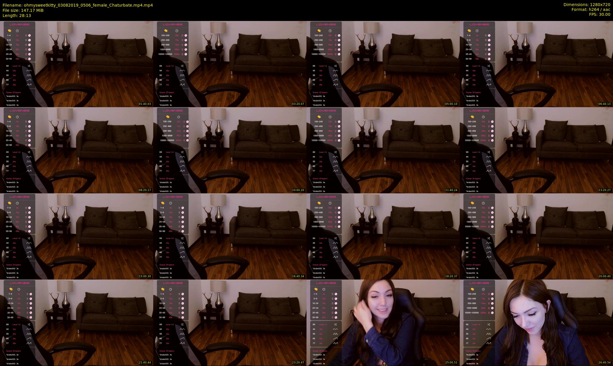 ohmysweetkitty — 29 minute Chaturbate female cam show recording, 720p, Aug 3, 2019