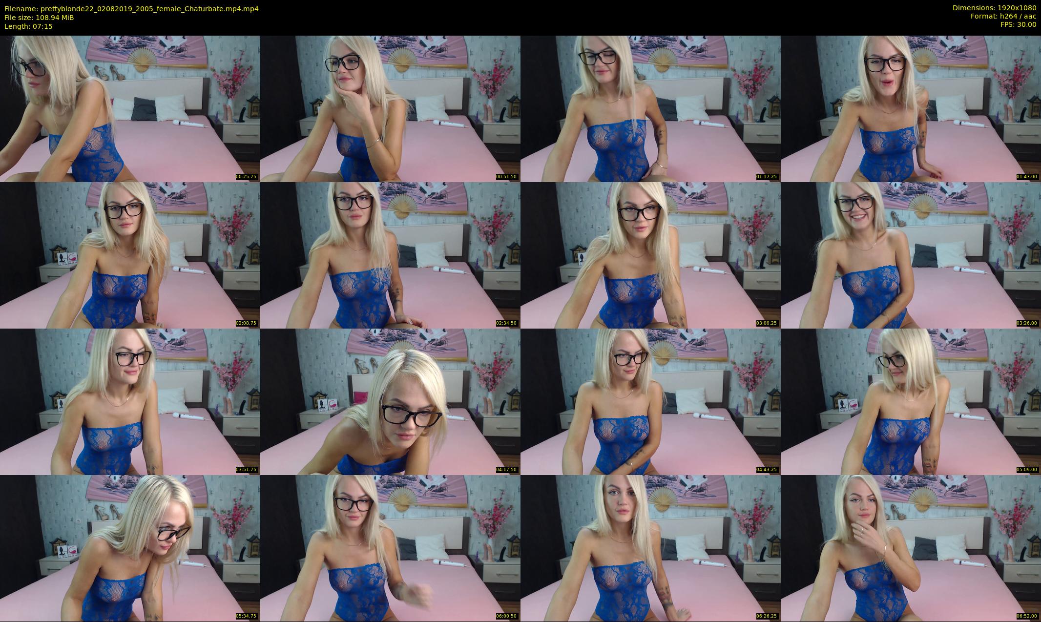 prettyblonde22 — 8 minute Chaturbate female cam show recording, 1080p, Aug 2, 2019