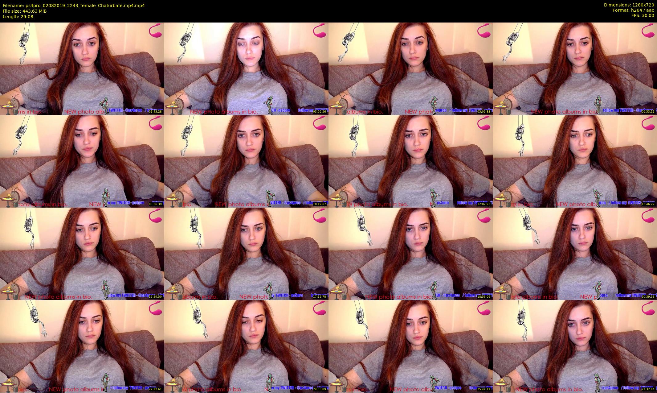 ps4pro — 30 minute Chaturbate female cam show recording, 720p, Aug 2, 2019