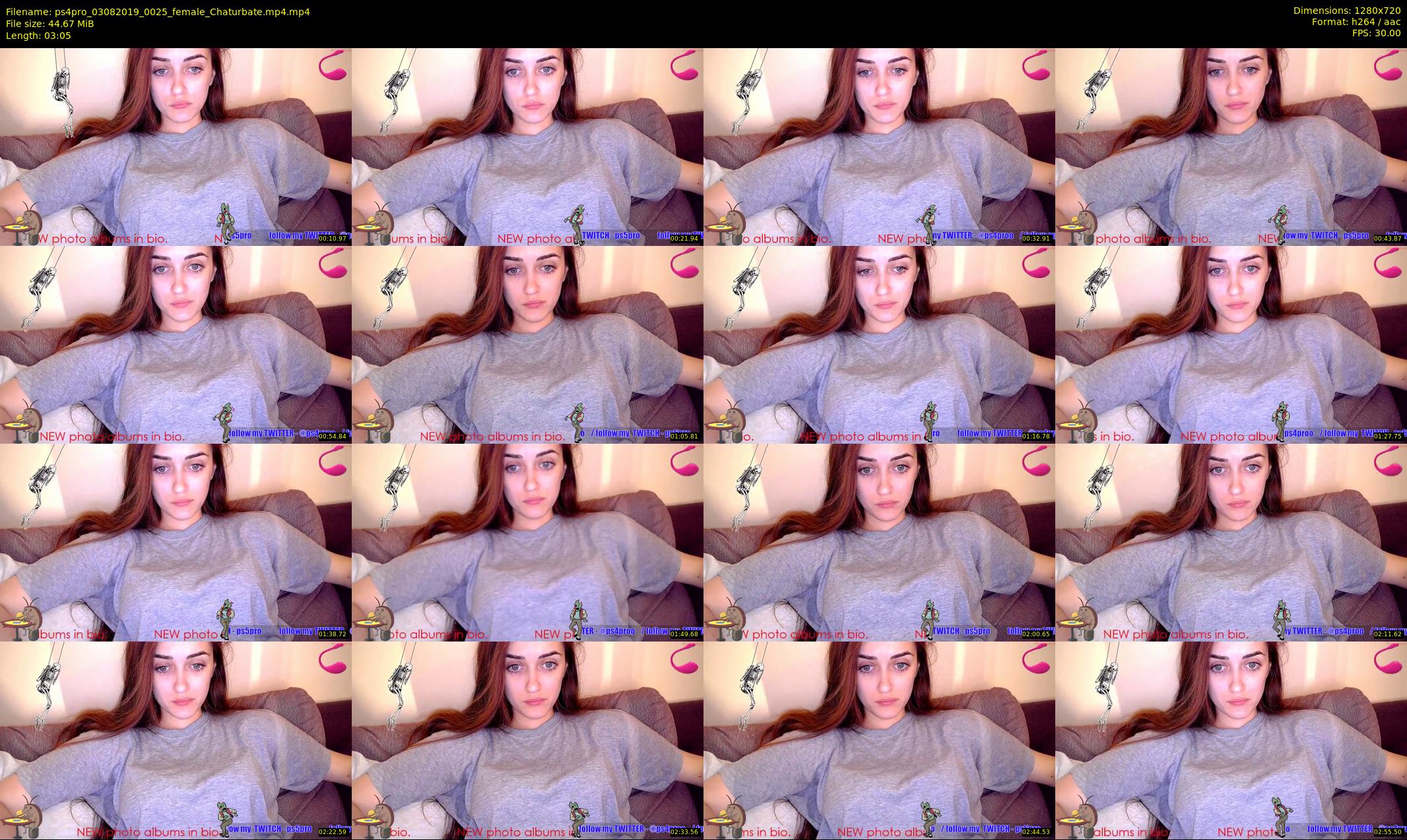 ps4pro — 4 minute Chaturbate female cam show recording, 720p, Aug 3, 2019