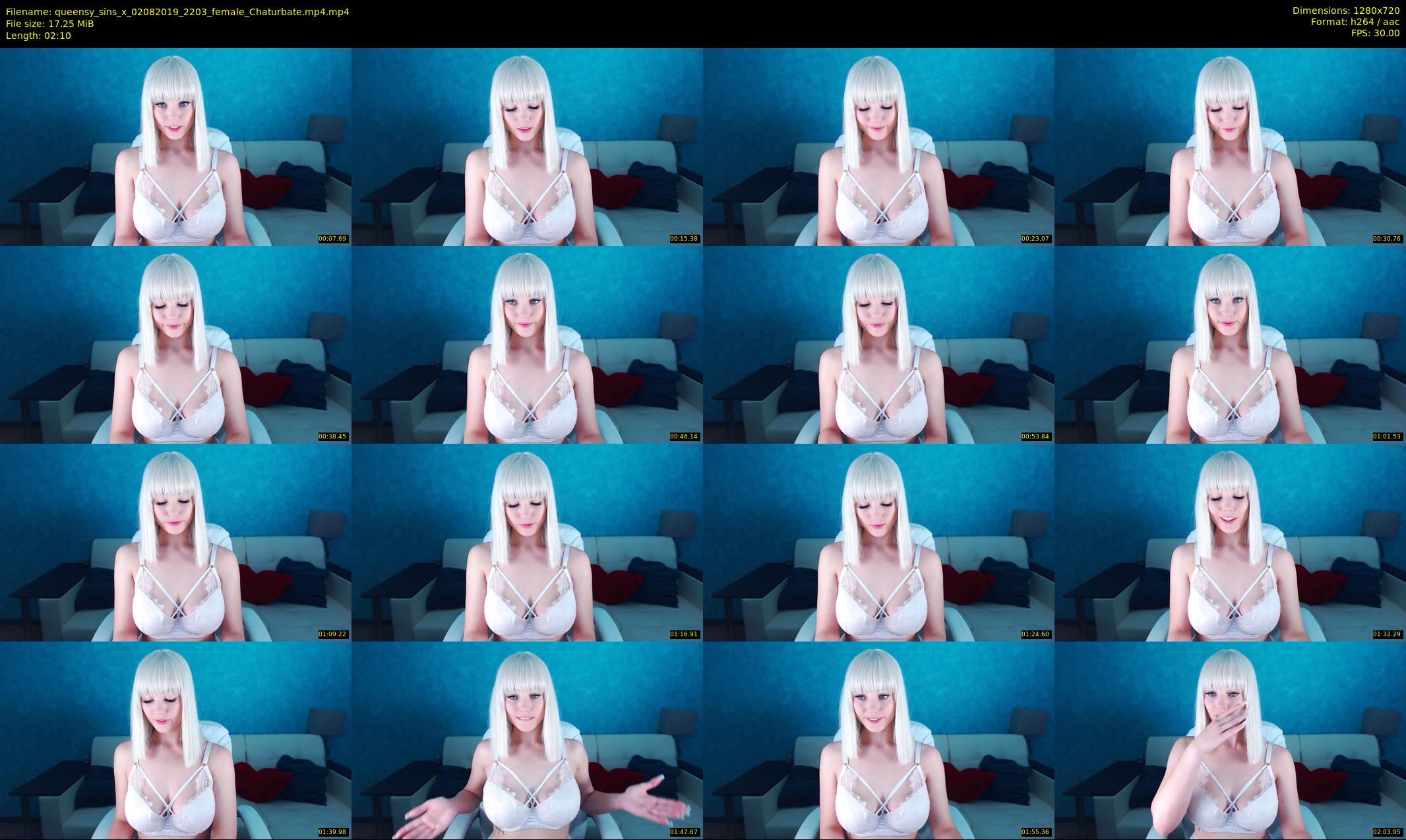 queensy_sins_x — 3 minute Chaturbate female cam show recording, 720p, Aug 2, 2019