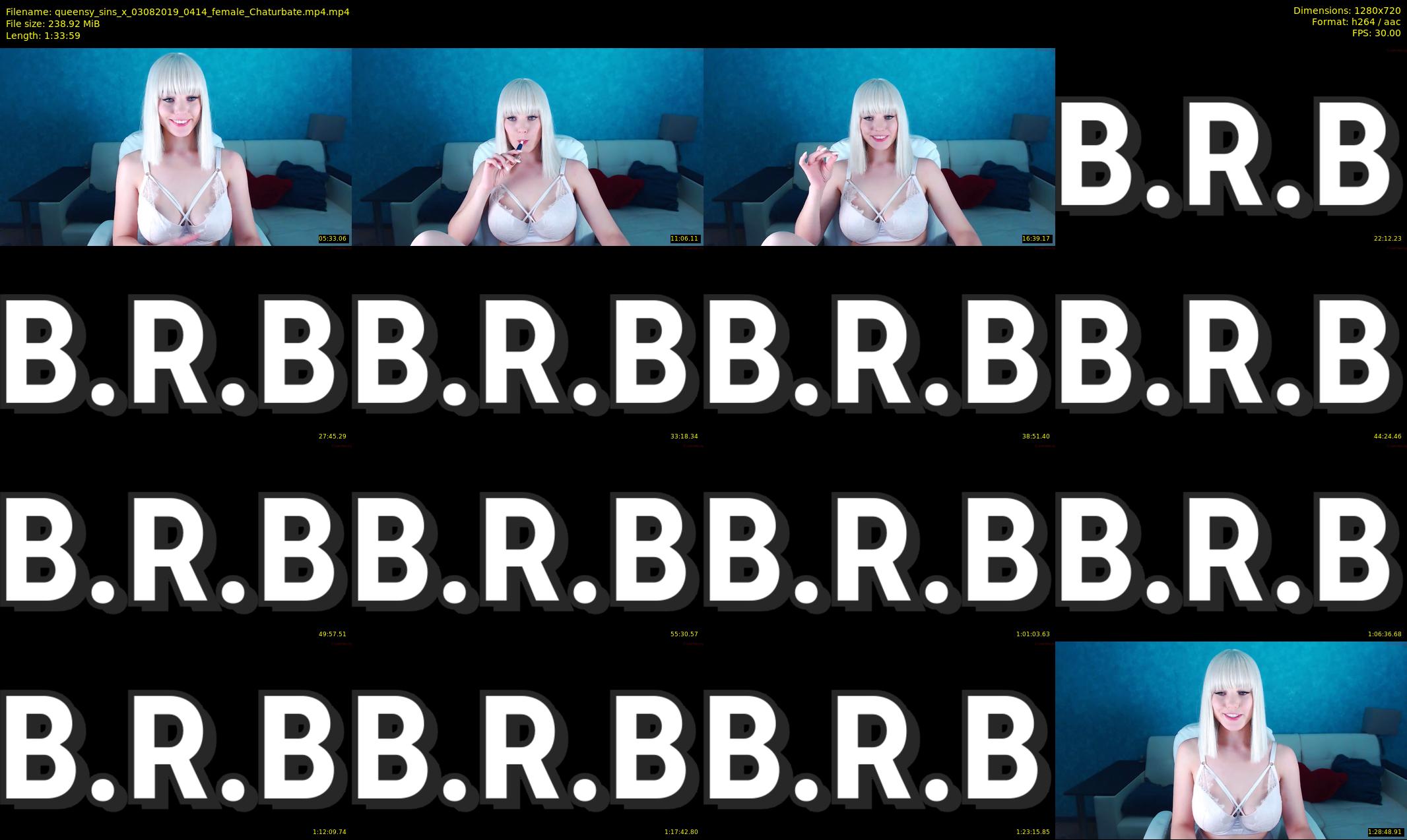 queensy_sins_x — 94 minute Chaturbate female cam show recording, 720p, Aug 3, 2019