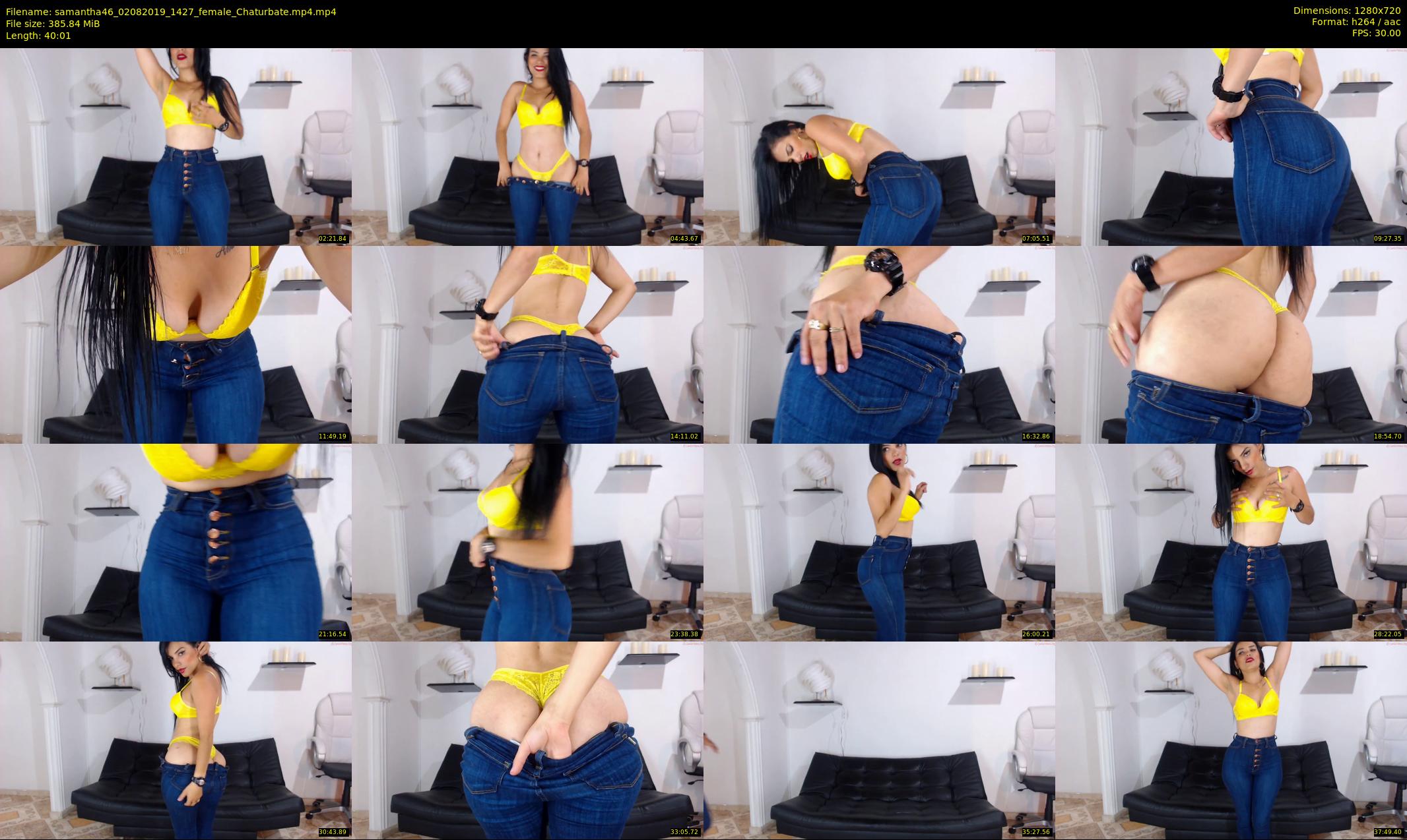 samantha46 — 41 minute Chaturbate female cam show recording, 720p, Aug 2, 2019