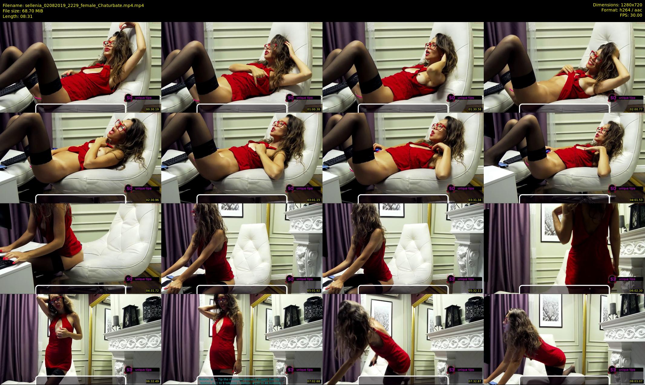 sellenia — 9 minute Chaturbate female cam show recording, 720p, Aug 2, 2019