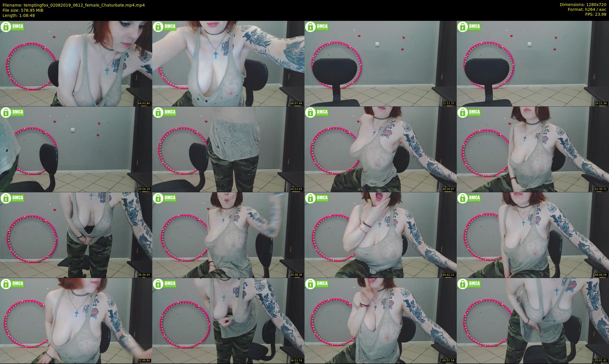 temptingfox — 69 minute Chaturbate female cam show recording, 720p, Aug 2, 2019