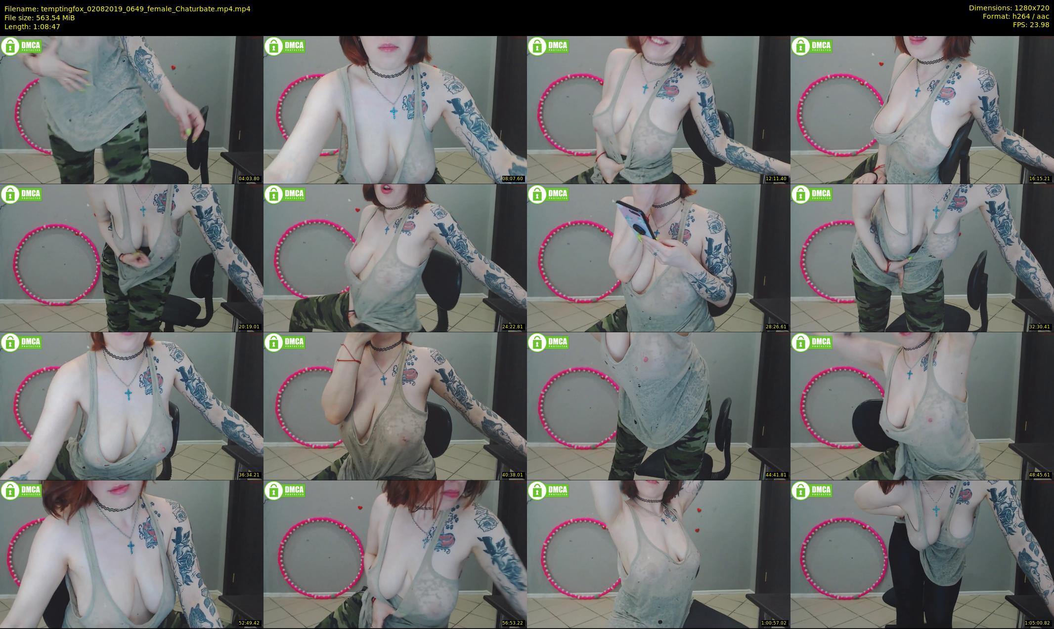 temptingfox — 69 minute Chaturbate female cam show recording, 720p, Aug 2, 2019
