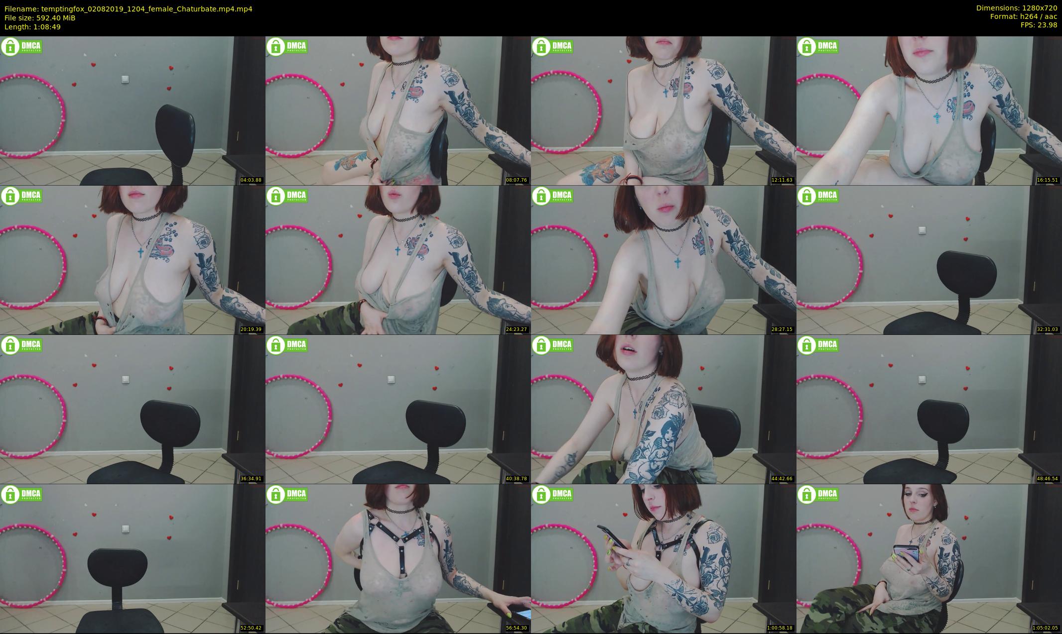 temptingfox — 69 minute Chaturbate female cam show recording, 720p, Aug 2, 2019