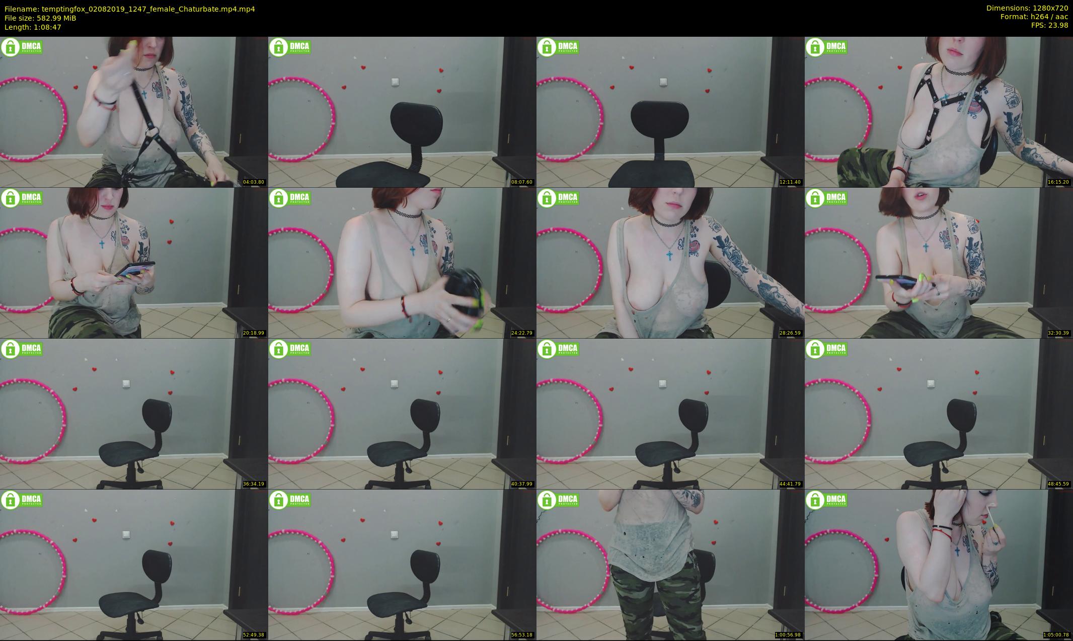 temptingfox — 69 minute Chaturbate female cam show recording, 720p, Aug 2, 2019
