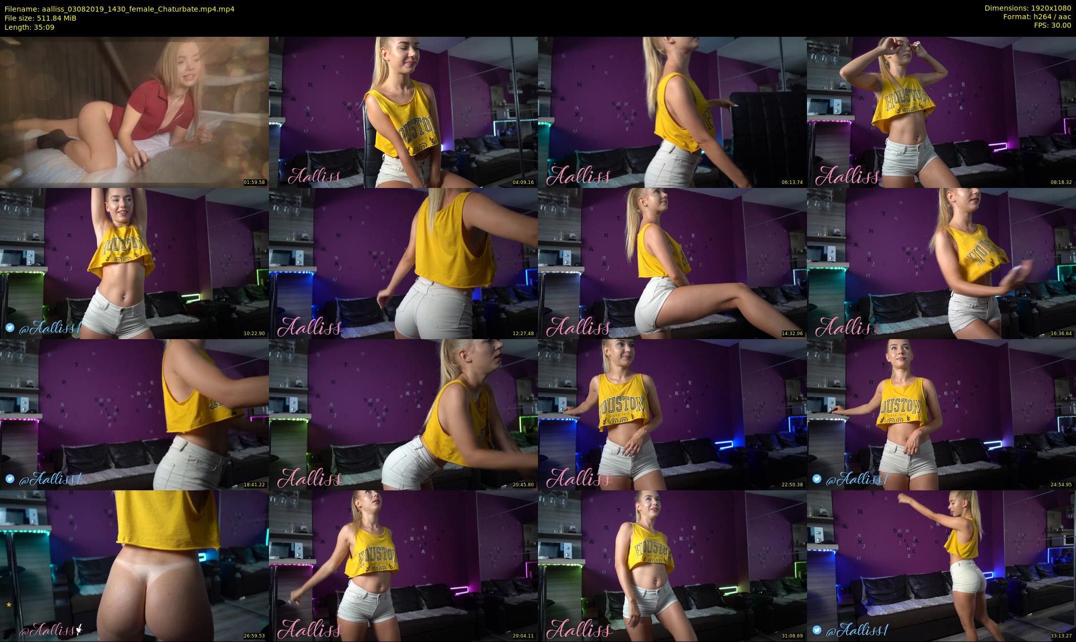 aalliss — 36 minute Chaturbate female cam show recording, 1080p, Aug 3, 2019