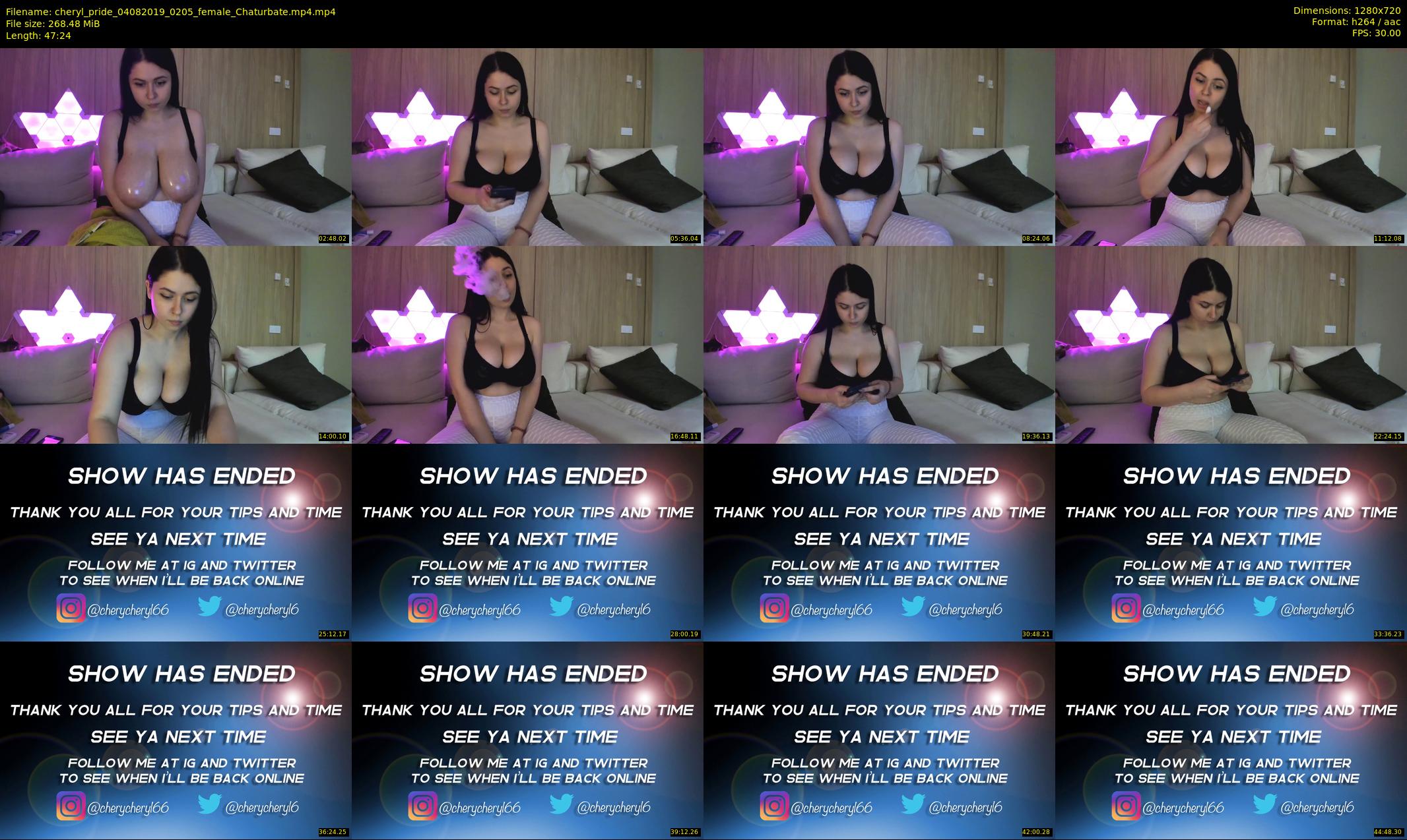 cheryl_pride — 48 minute Chaturbate female cam show recording, 720p, Aug 4, 2019
