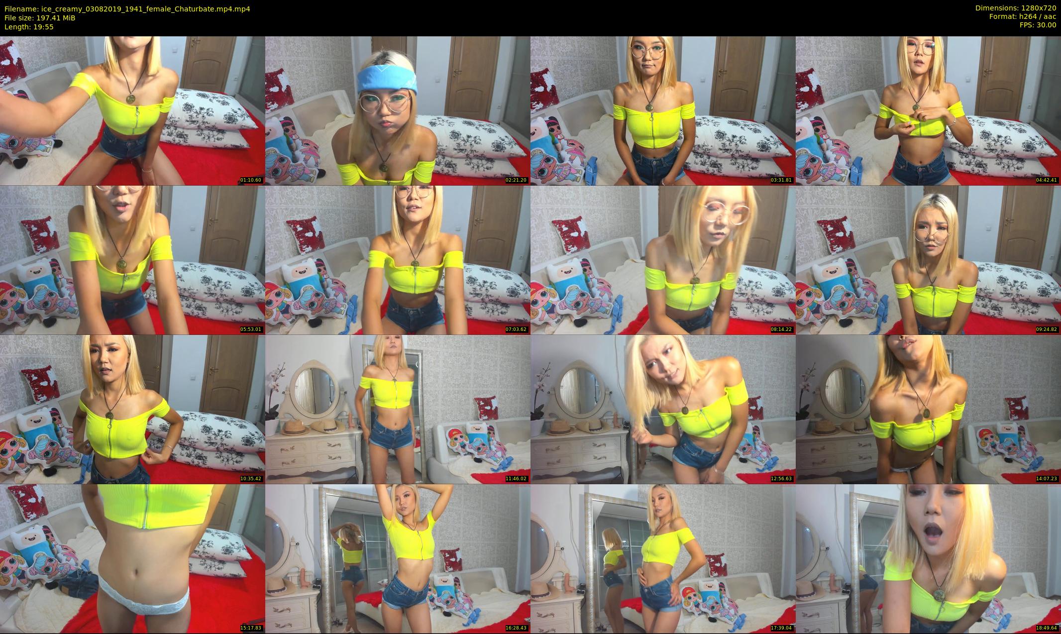 ice_creamy — 20 minute Chaturbate female cam show recording, 720p, Aug 3, 2019