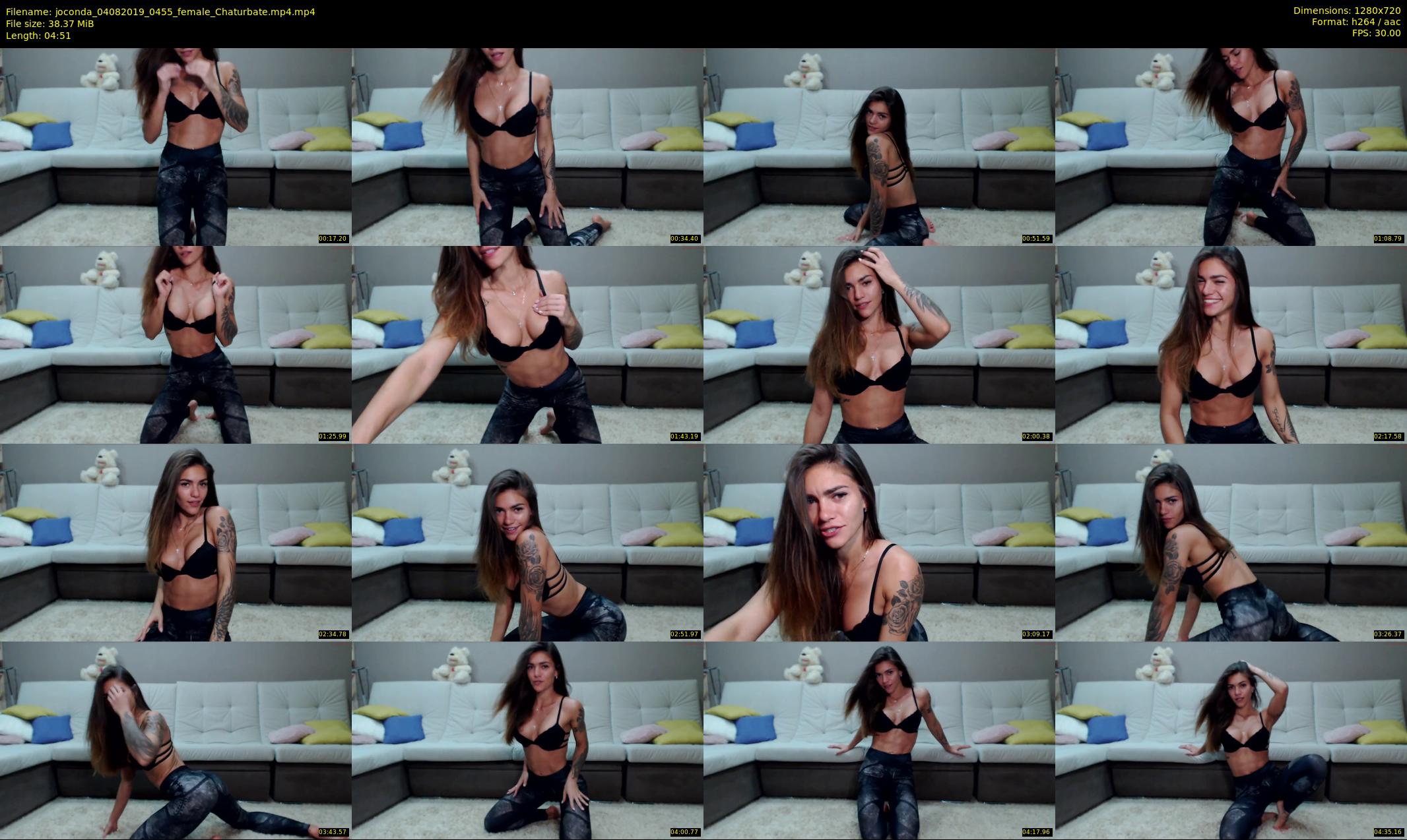 joconda — 5 minute Chaturbate female cam show recording, 720p, Aug 4, 2019
