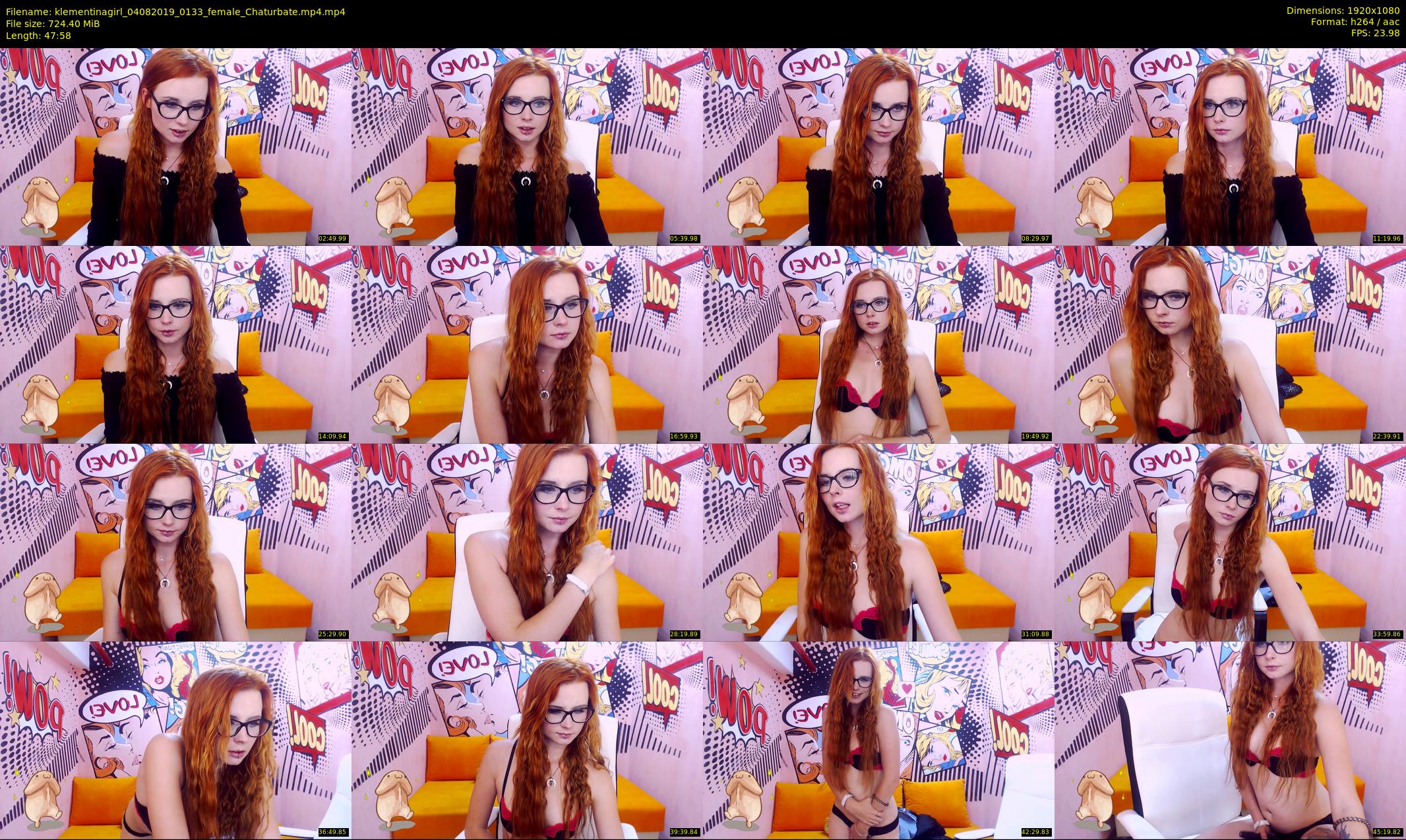 klementinagirl — 48 minute Chaturbate female cam show recording, 1080p, Aug 4, 2019