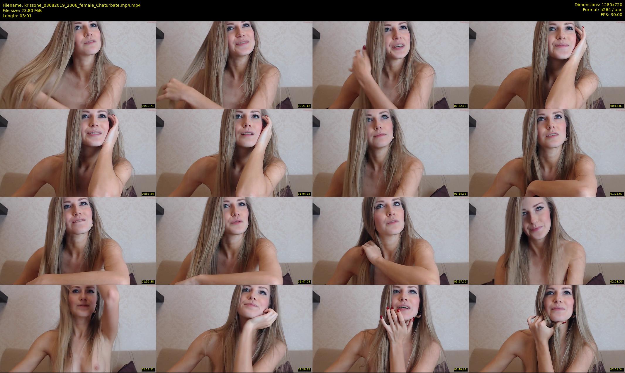 krissone — 4 minute Chaturbate female cam show recording, 720p, Aug 3, 2019
