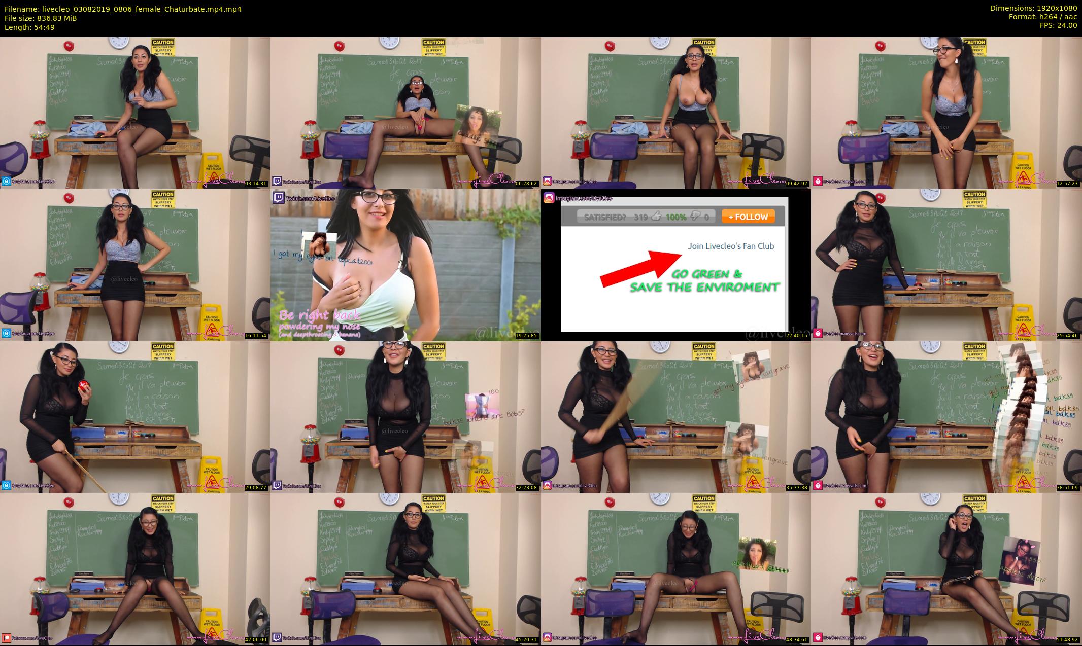livecleo — 55 minute Chaturbate female cam show recording, 1080p, Aug 3, 2019