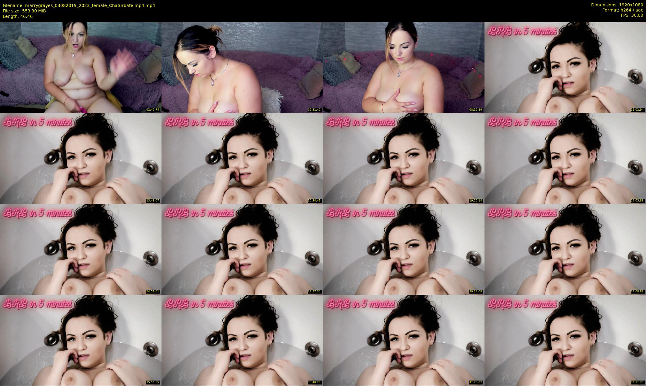 marrygrayes — 47 minute Chaturbate female cam show recording, 1080p, Aug 3, 2019