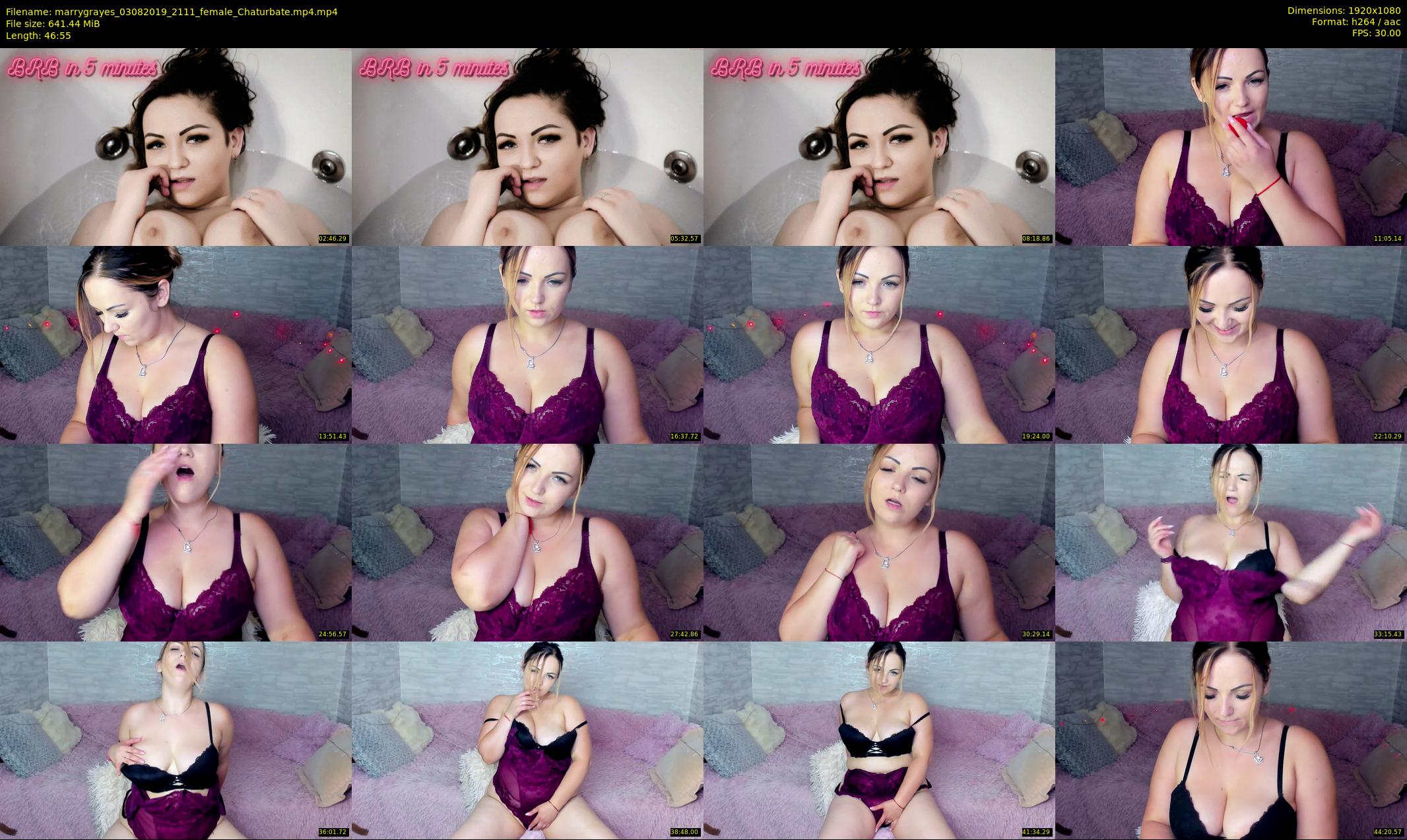marrygrayes — 47 minute Chaturbate female cam show recording, 1080p, Aug 3, 2019
