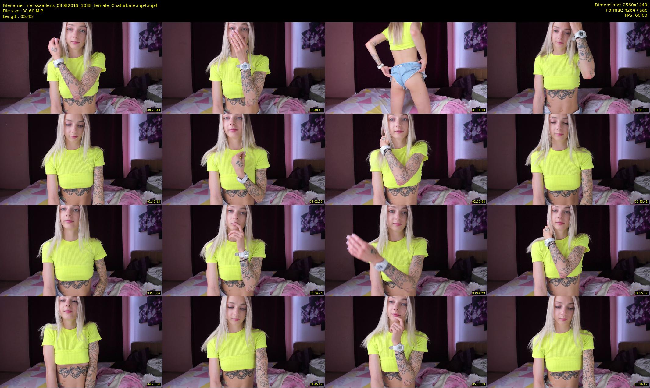 melissaallens — 6 minute Chaturbate female cam show recording, 1080p, Aug 3, 2019