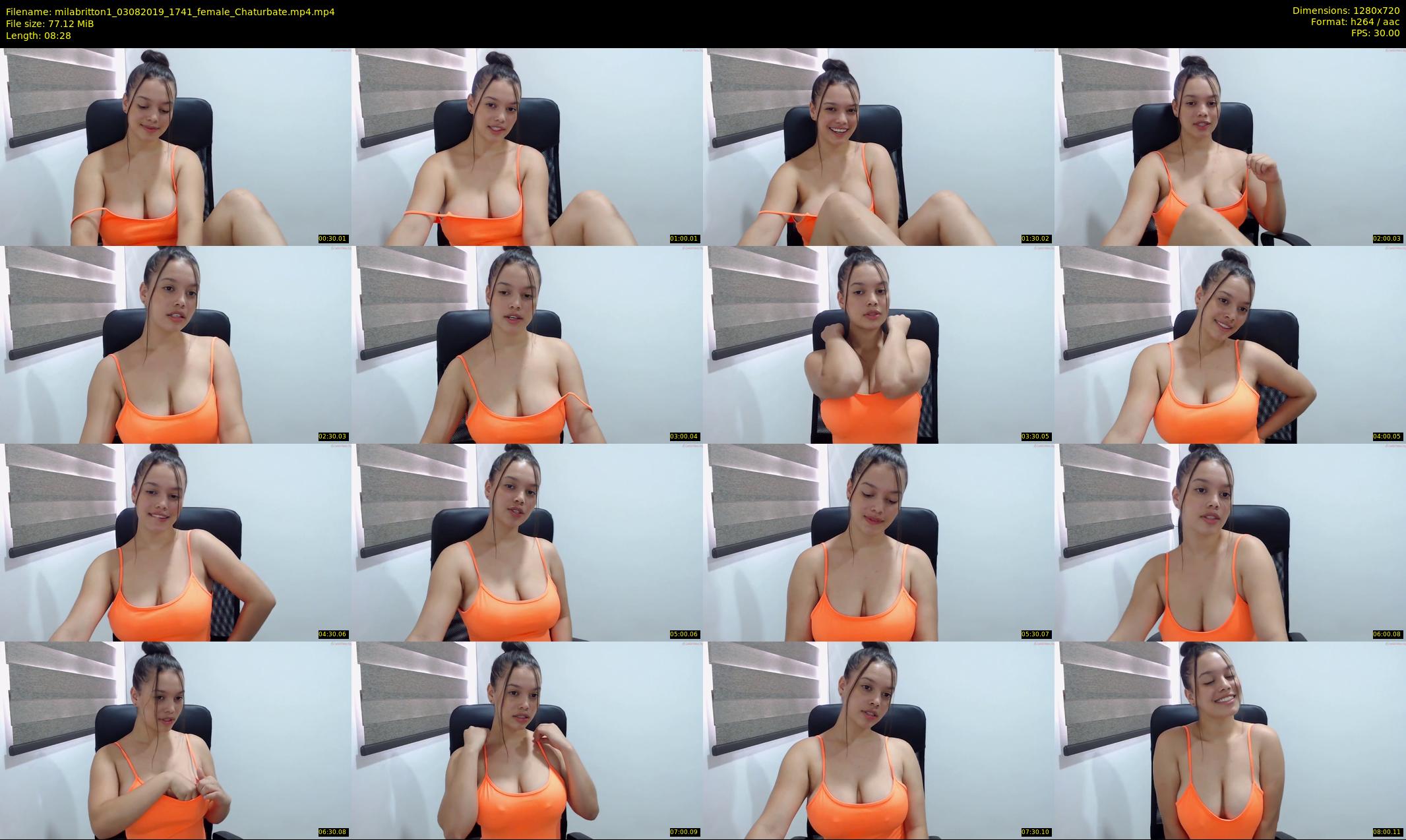 milabritton1 — 9 minute Chaturbate female cam show recording, 720p, Aug 3, 2019