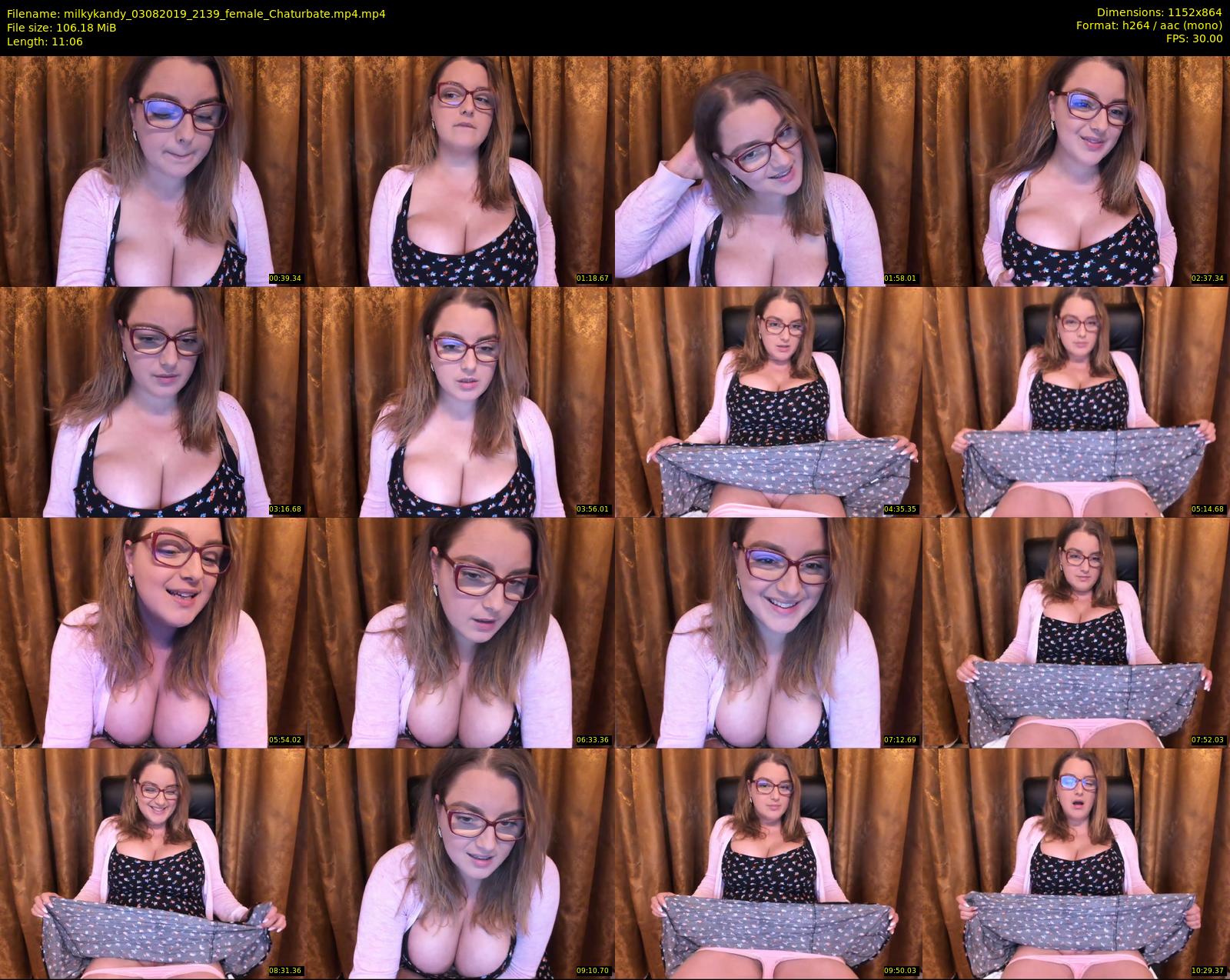 milkykandy — 12 minute Chaturbate female cam show recording, 720p, Aug 3, 2019