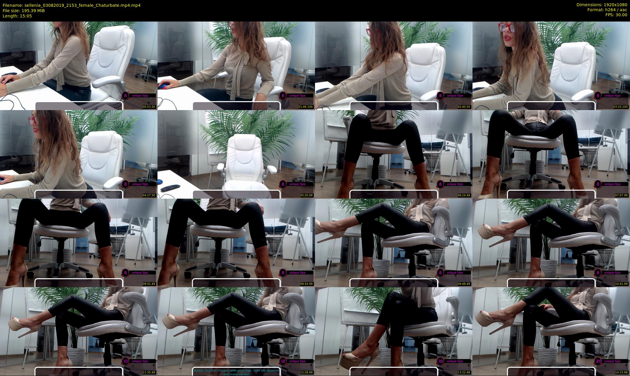 sellenia — 16 minute Chaturbate female cam show recording, 1080p, Aug 3, 2019